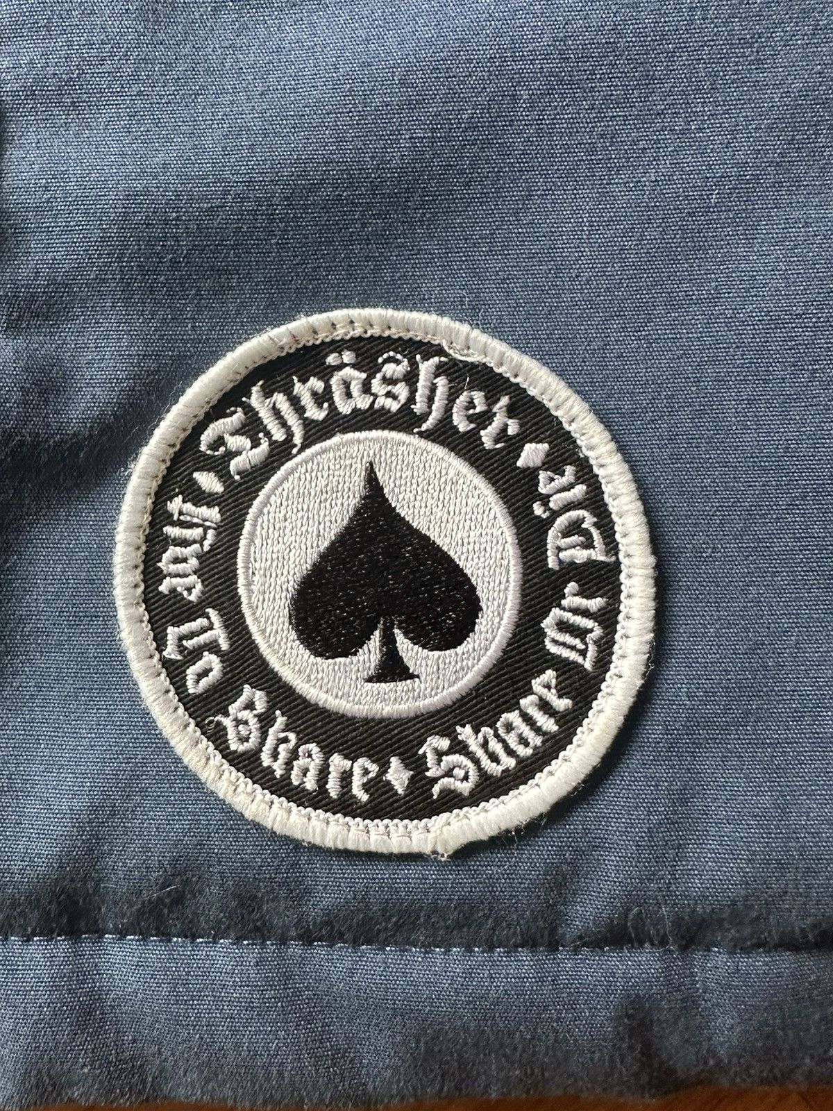 Supreme × Thrasher Supreme x Thrasher Skate And Destroy Blue Bomber Jacket (M) Size US M / EU 48-50 / 2 - 6 Thumbnail