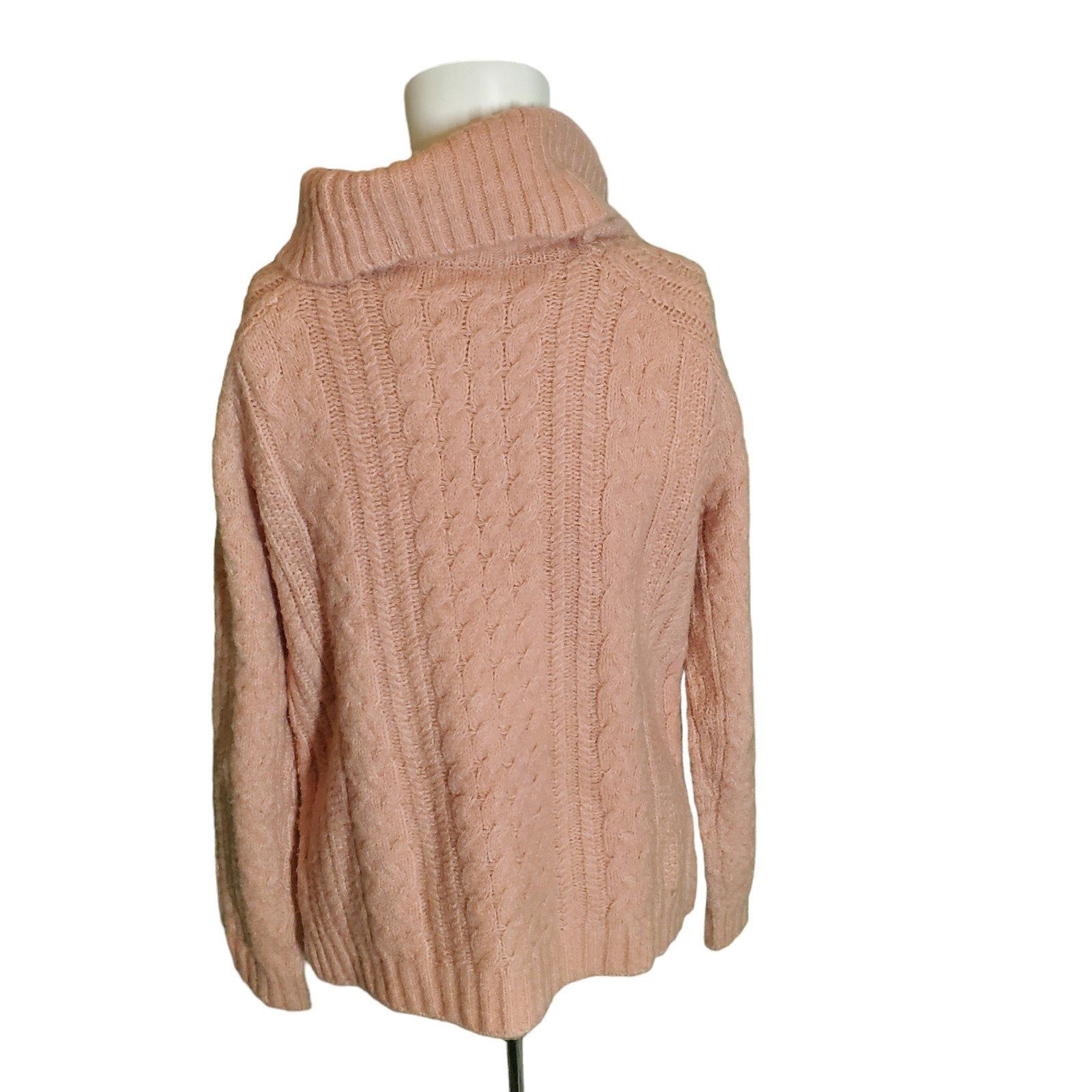 Other Carve Designs Chunky Cable Knit Sweater Oversized Wool Turtl Size XS / US 0-2 / IT 36-38 - 4 Thumbnail