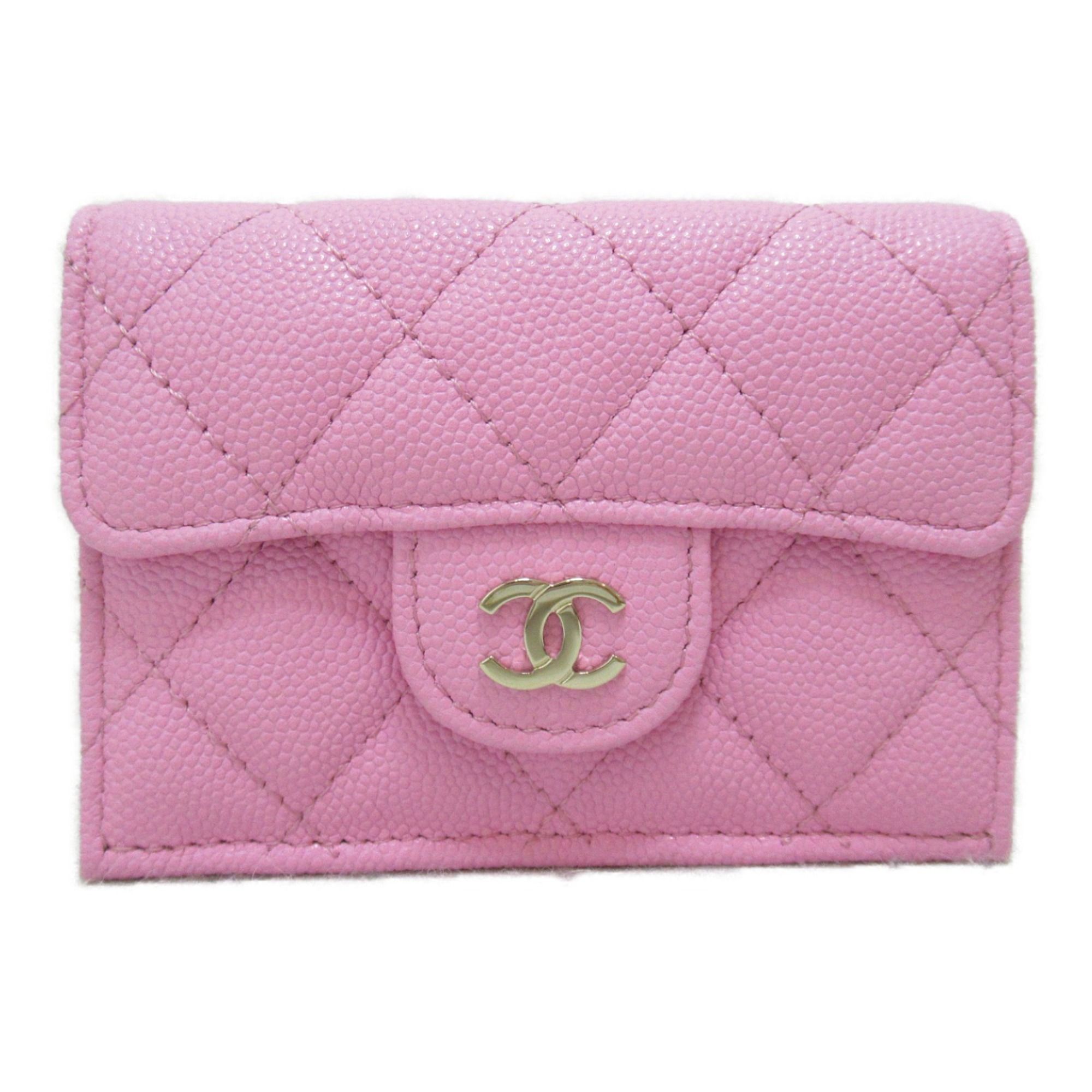 Chanel CHANEL Classic Small Flap Wallet Trifold Wallet Pink Caviar Skin  (Grained Calf) AP0230