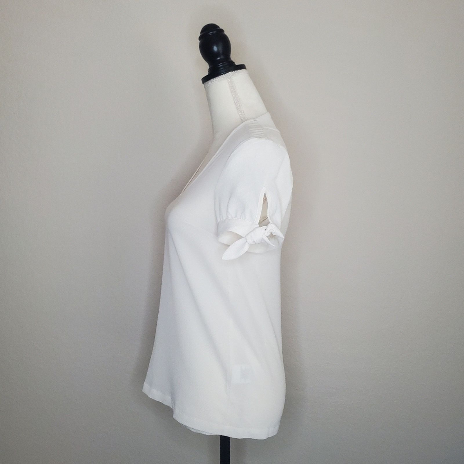 Other Modcloth White Tie Sleeve Blouse XXS Size XXS / US 00 / IT 34 - 4 Thumbnail