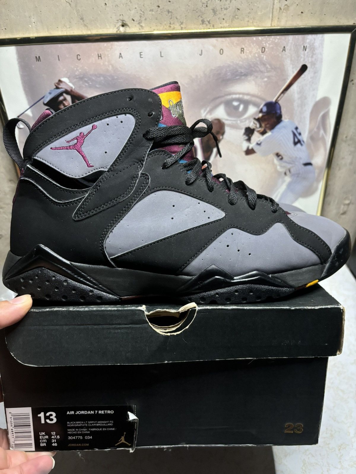 Jordan Brand Air Jordan 7 Retro 2015 Bordeaux 2015 Size US 13 / EU 46 - 1 Thumbnail