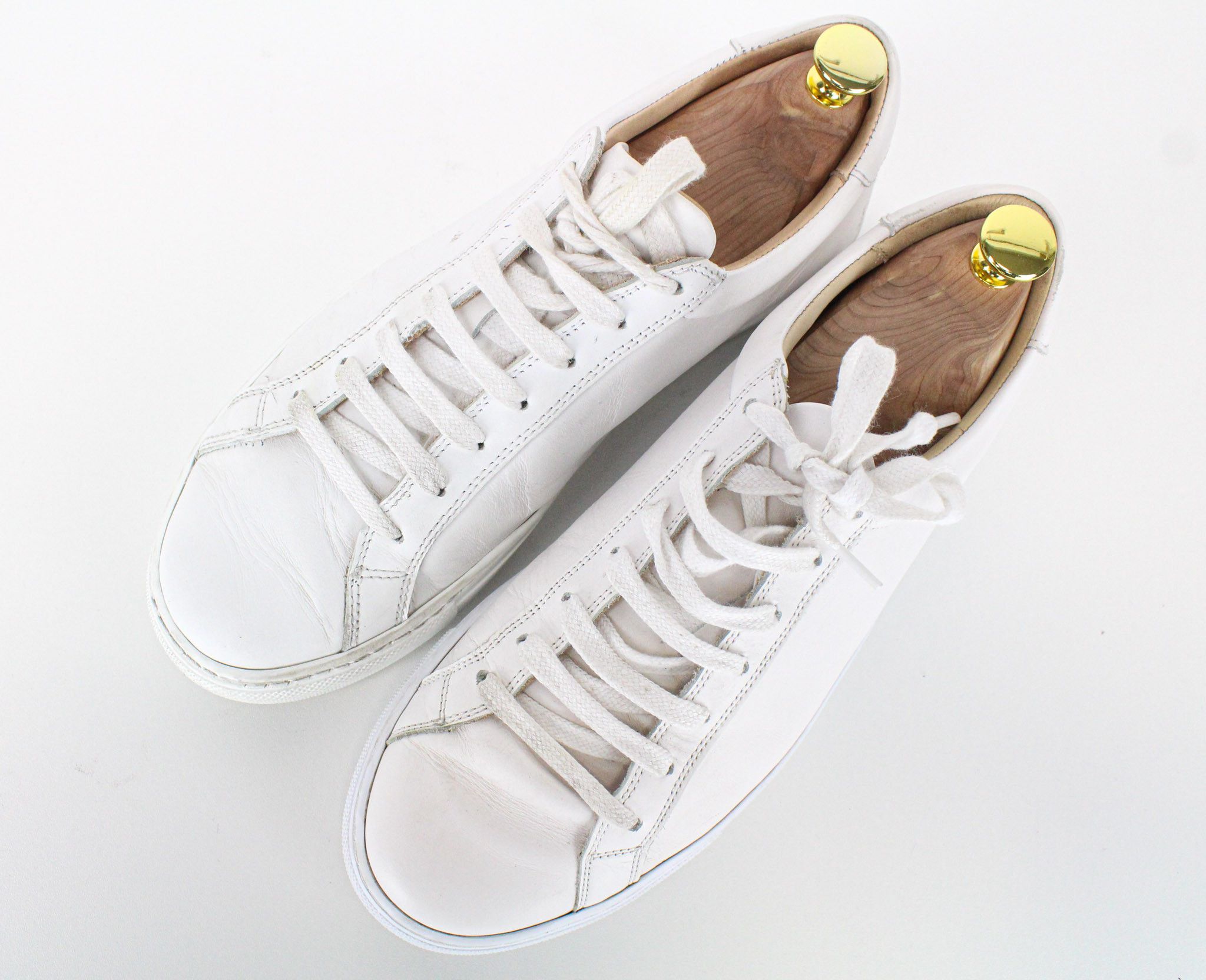 Suitsupply EU40 White Leather Low-Top Sneakers 73723 Size US 7 / EU 40 - 7 Thumbnail