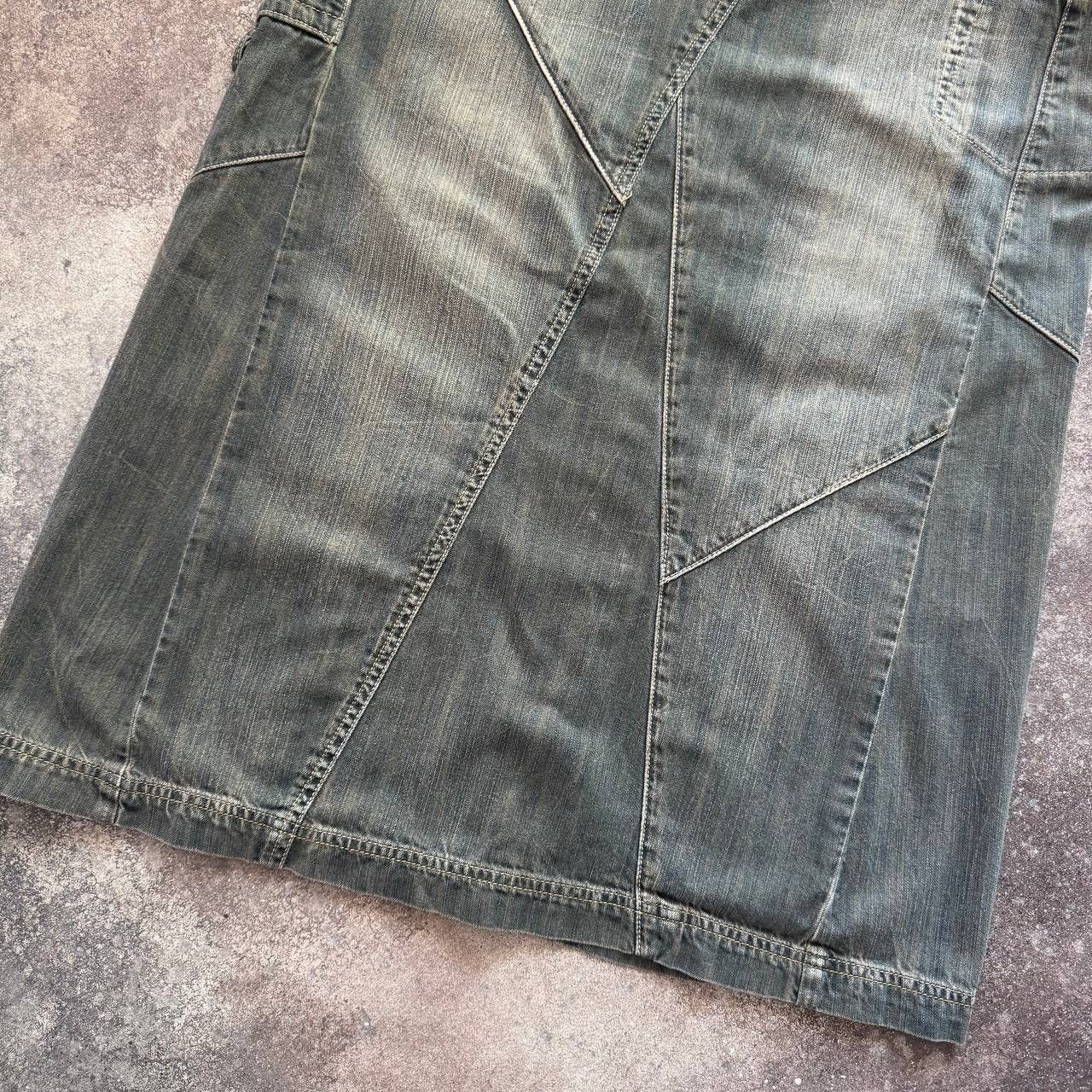 20471120 × If Six Was Nine Amazing Y2K Washed Multipocket Cargo Denim Midi Skirt Size 30" / US 8 / IT 44 - 9 Thumbnail