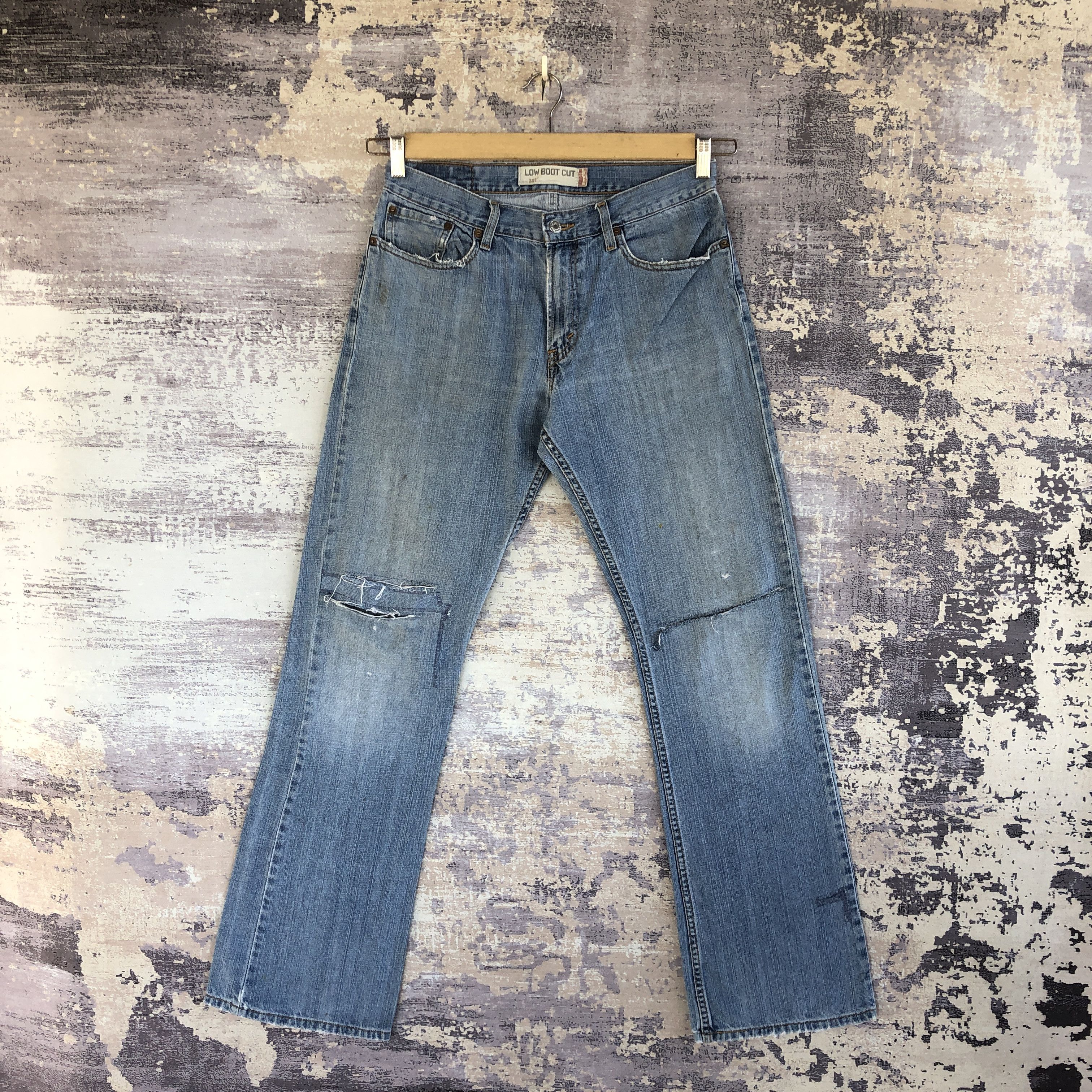 Levi's Vintage Y2K Distressed Levis 527 Flare Jeans Bootcut Denim Size US 30 / EU 46 - 1 Thumbnail