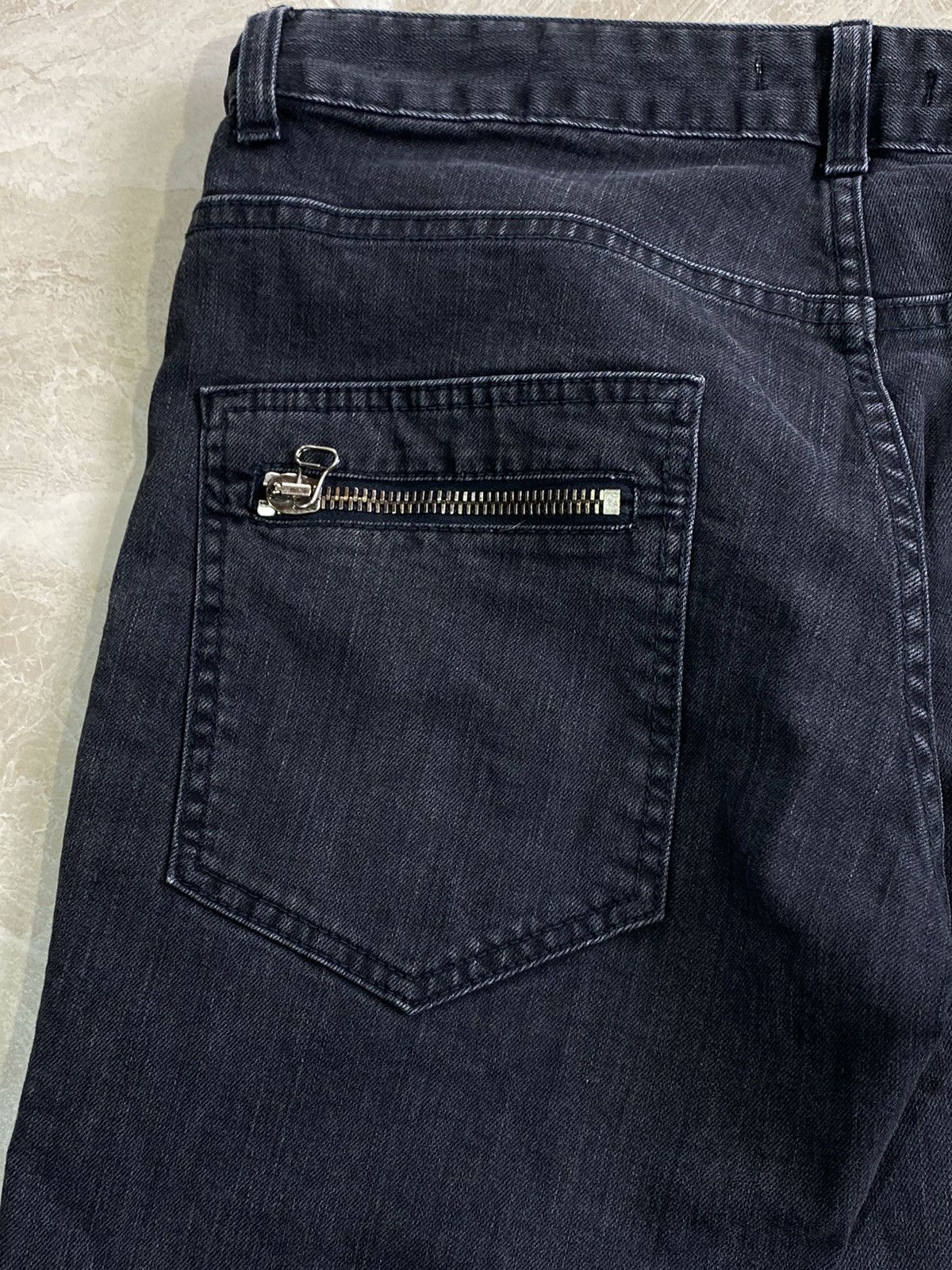 Balmain Balmain Washed Grey Denim Skinny Biker Jeans Size 36" / US 14 / IT 50 - 5 Thumbnail