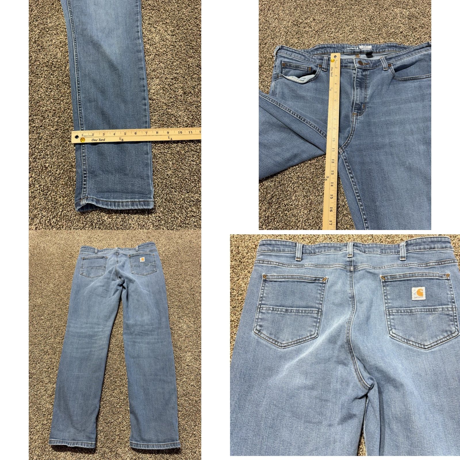 Carhartt Carhartt Slim Fit Jeans Women 18T Blue Denim High Rise 5-Pocket Design 30 Inseam Regular 18 Tall Size 40" / US 18 - 8 Thumbnail