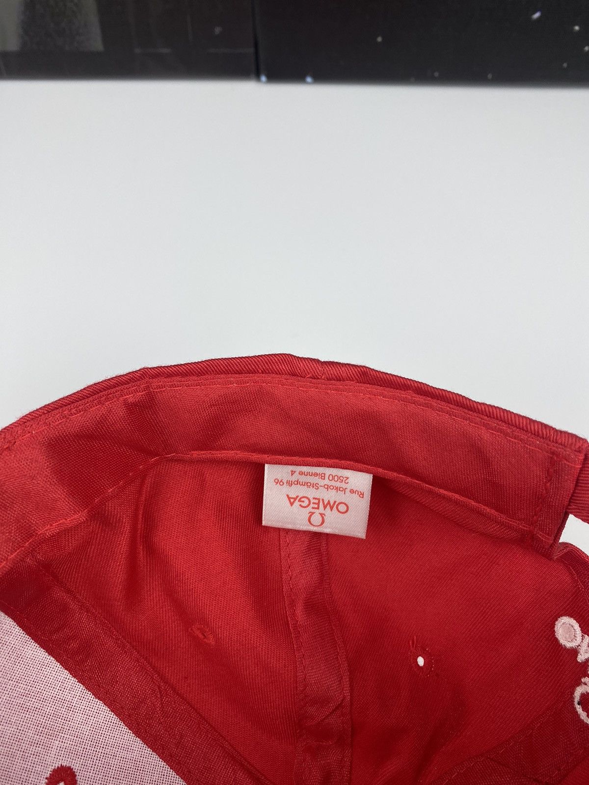 Omega 🚨 Omega Crans Montana Vintage Cap Hat Red Racing Formula1 Size ONE SIZE - 6 Thumbnail