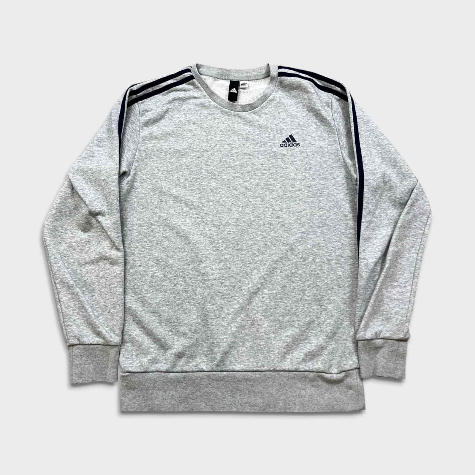 Adidas × Vintage Adidas Sweatshirt Large Stripe Spell Out Pullover Crewneck Size US L / EU 52-54 / 3 - 1 Thumbnail