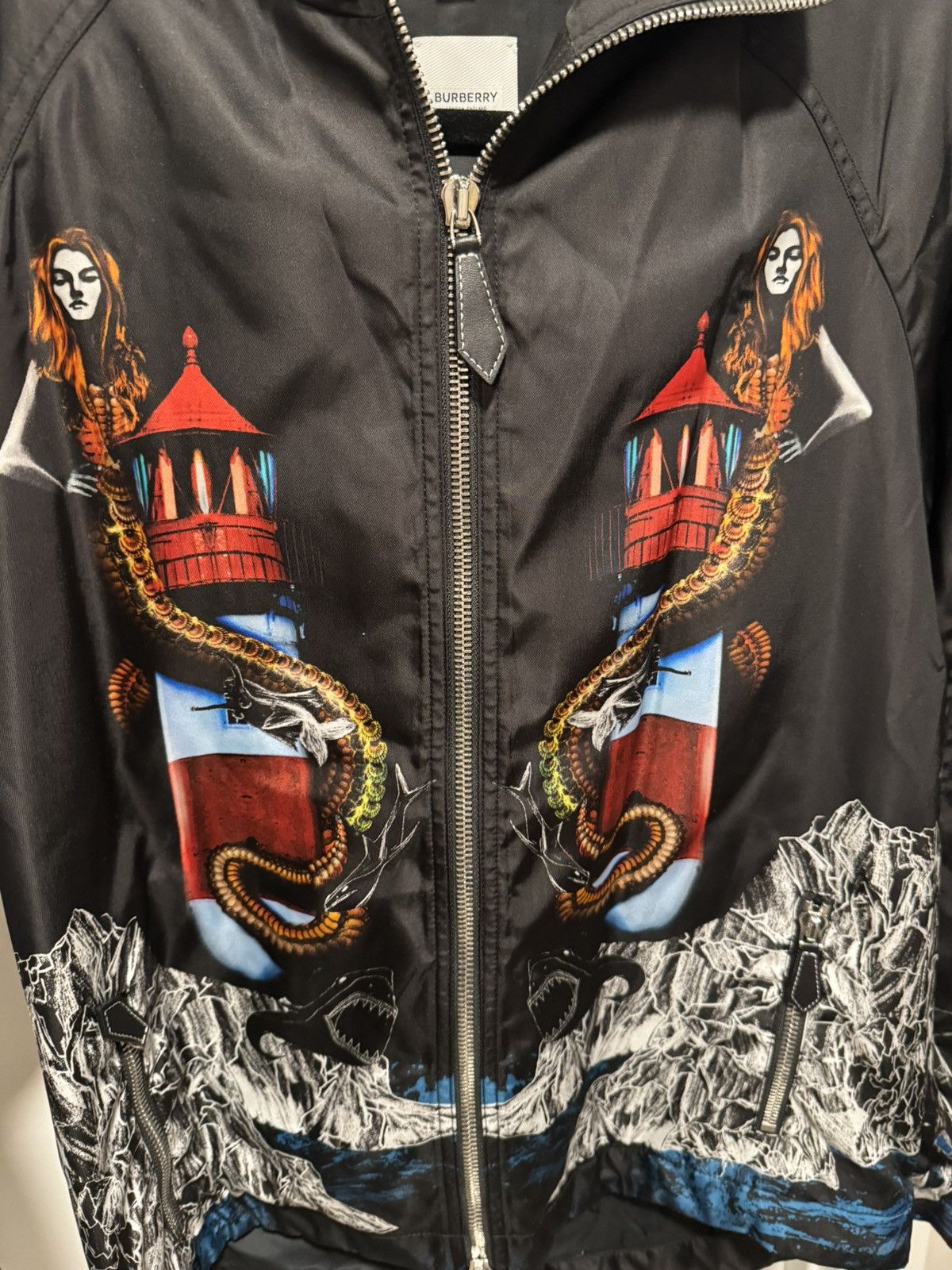 Burberry Burberry mermaid-print hooded jacket Size US XS / EU 42 / 0 - 3 Thumbnail