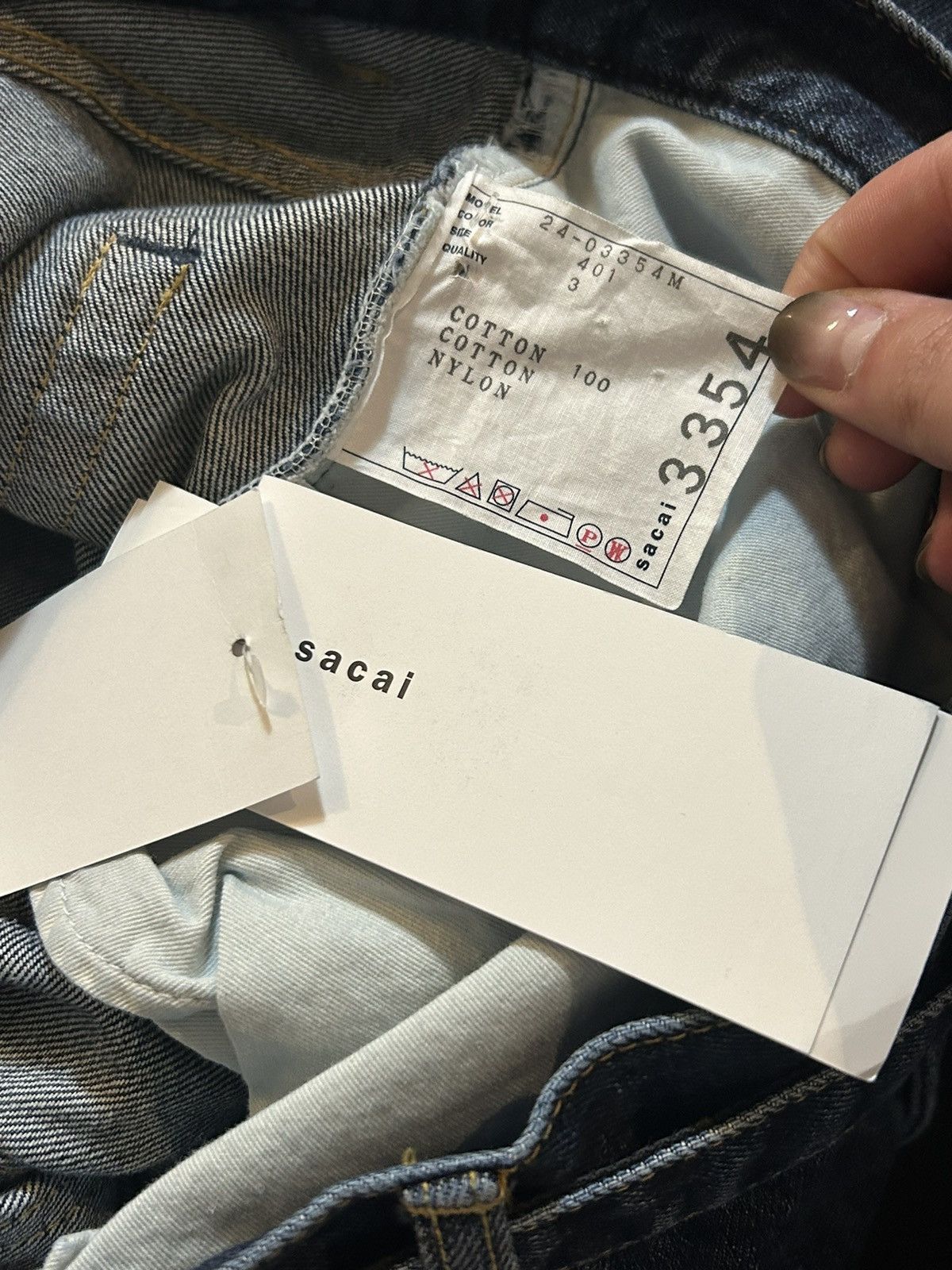 Sacai NWT! SS24 Belted Knee Zip Denim Jeans Size US 32 / EU 48 - 6 Thumbnail