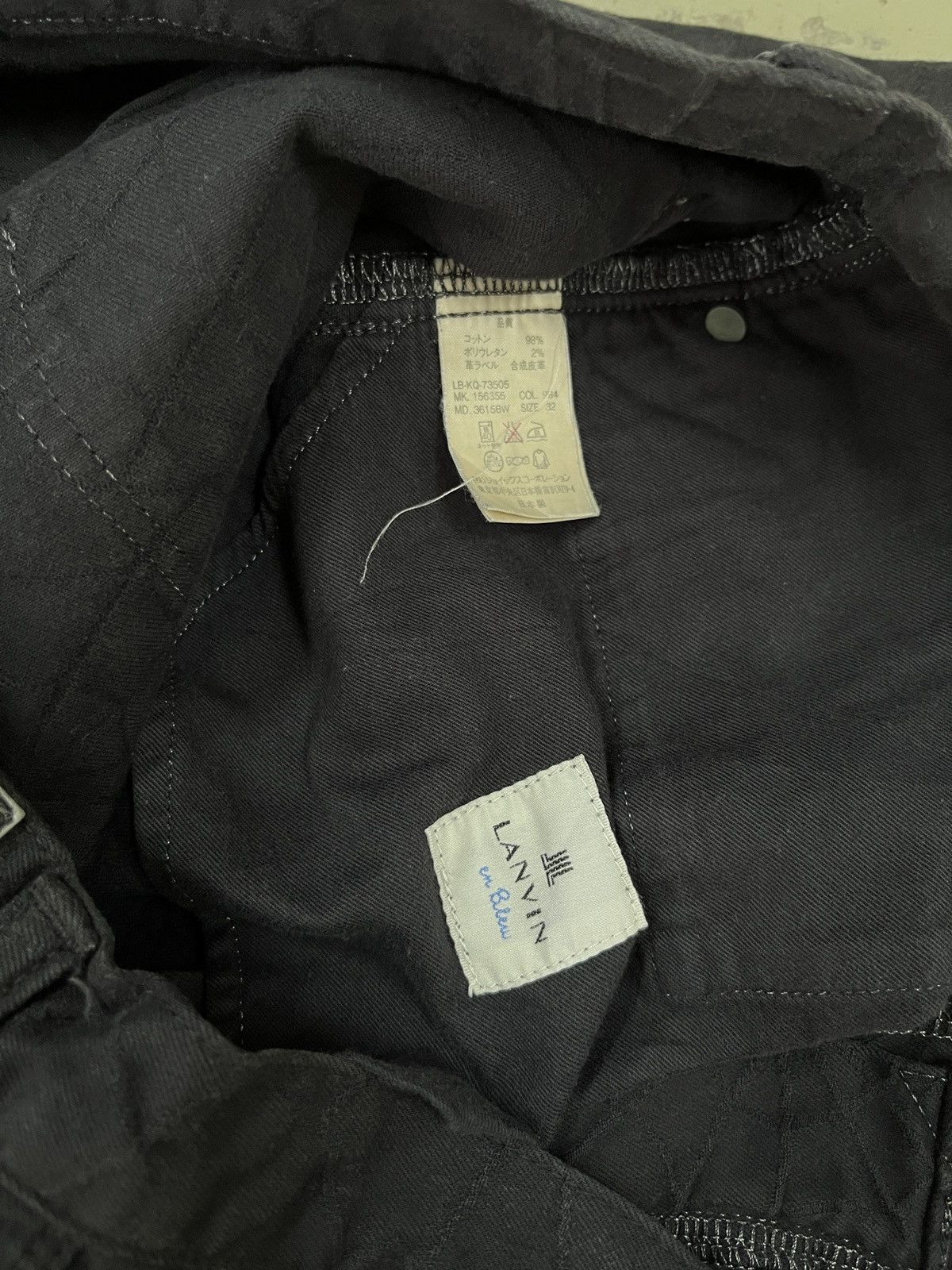 Lanvin Lanvin Faded Black Denim SpiderWeb Embroidered Detailing Size US 34 / EU 50 - 9 Thumbnail