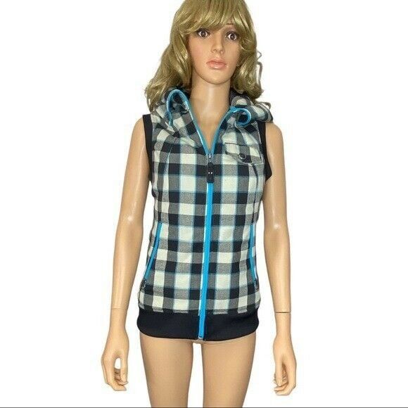 Burton Burton Ho Chi Minh Plaid Vest Dry Ride Hooded Small EUC Size S / US 4 / IT 40 - 2 Thumbnail