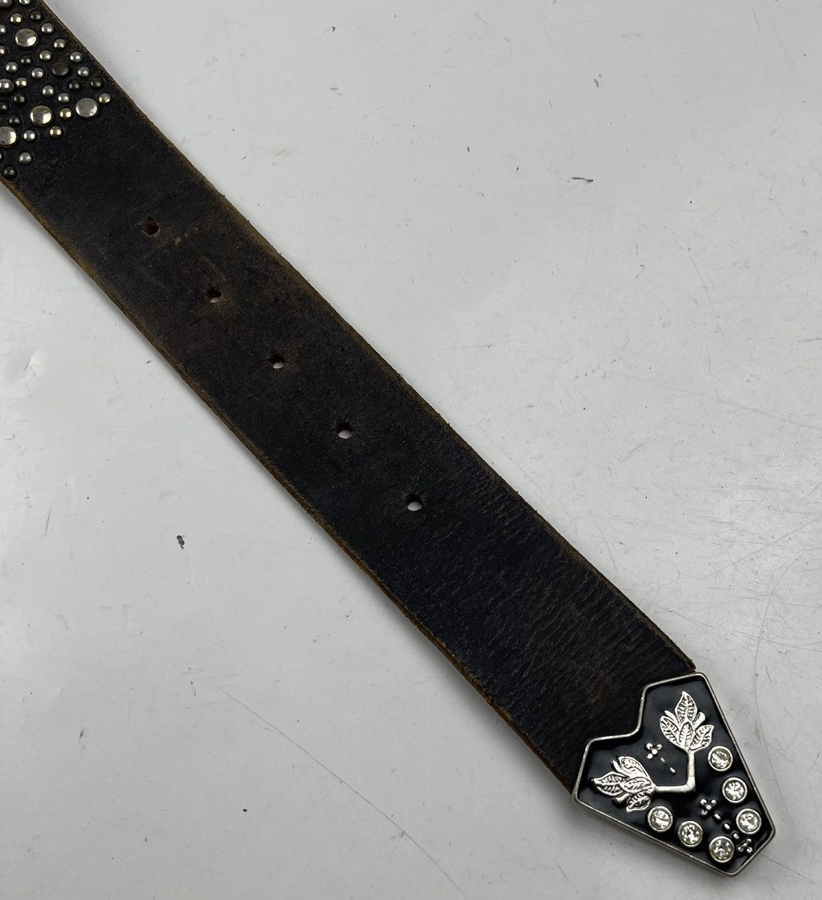 Seditionaries punk style studded leather belt tc49 Size 30 - 3 Thumbnail