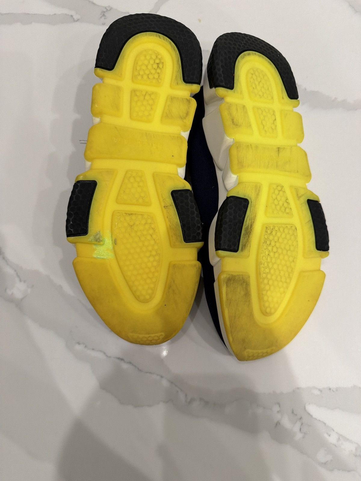 Balenciaga Balenciaga Navy Blue/Neon Green Sock Shoe Sneakers Size US 12 / EU 45 - 12 Thumbnail