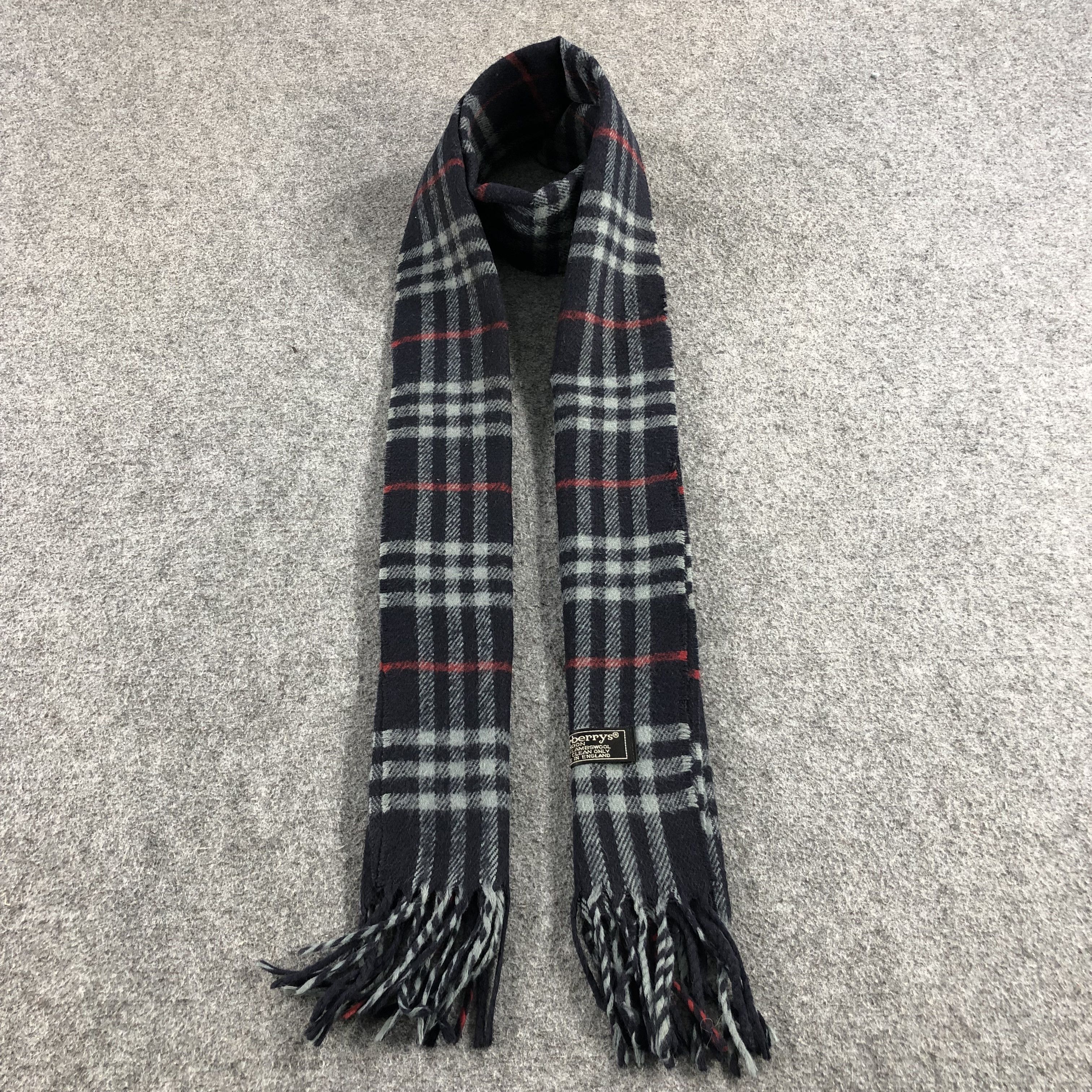 Burberry Burberrys Nova Check Blue Wool Scarf muffler V793 Size ONE SIZE - 1 Thumbnail