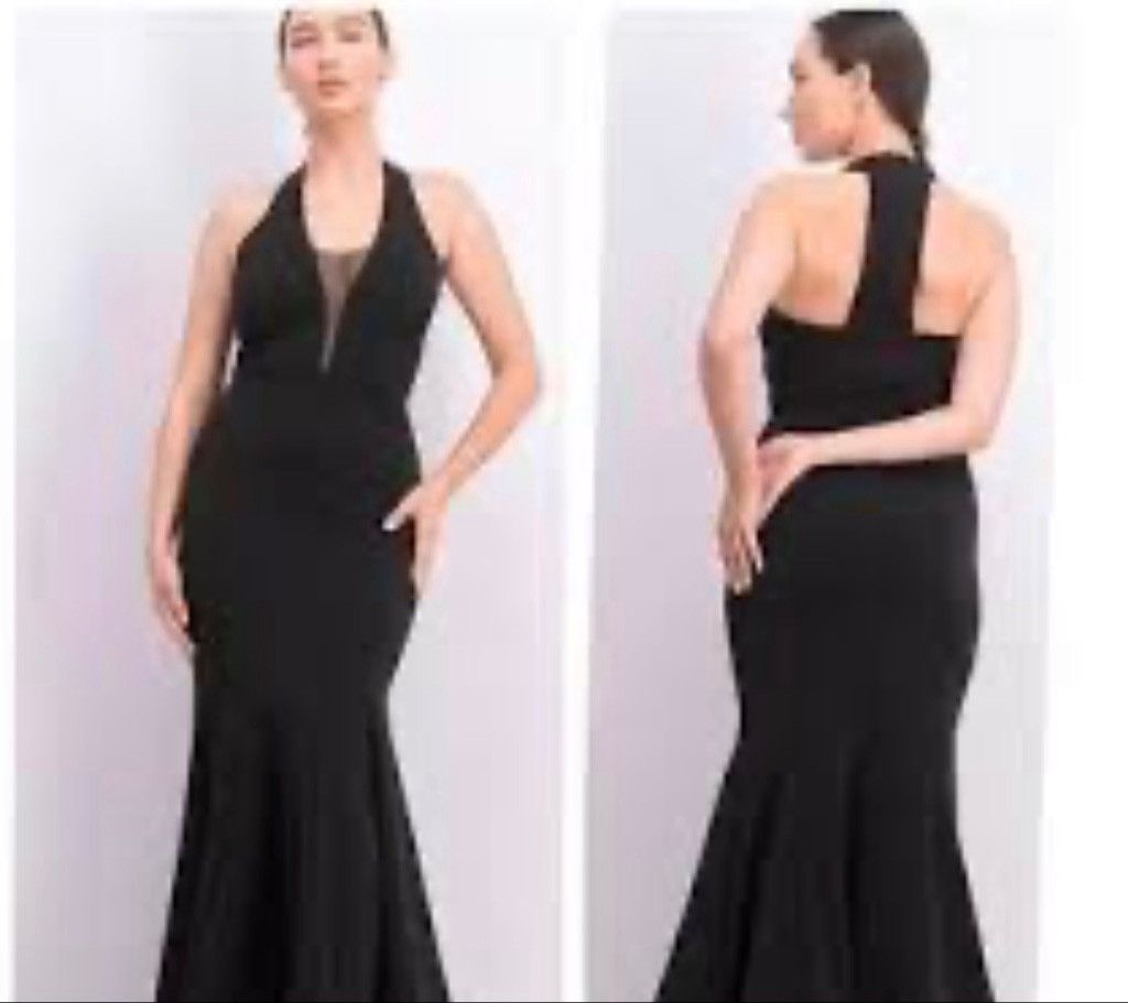 Other Women's Jump Apparel Black Halter Prom Dress Juniors 7/8 Size M / US 6-8 / IT 42-44 - 1 Thumbnail
