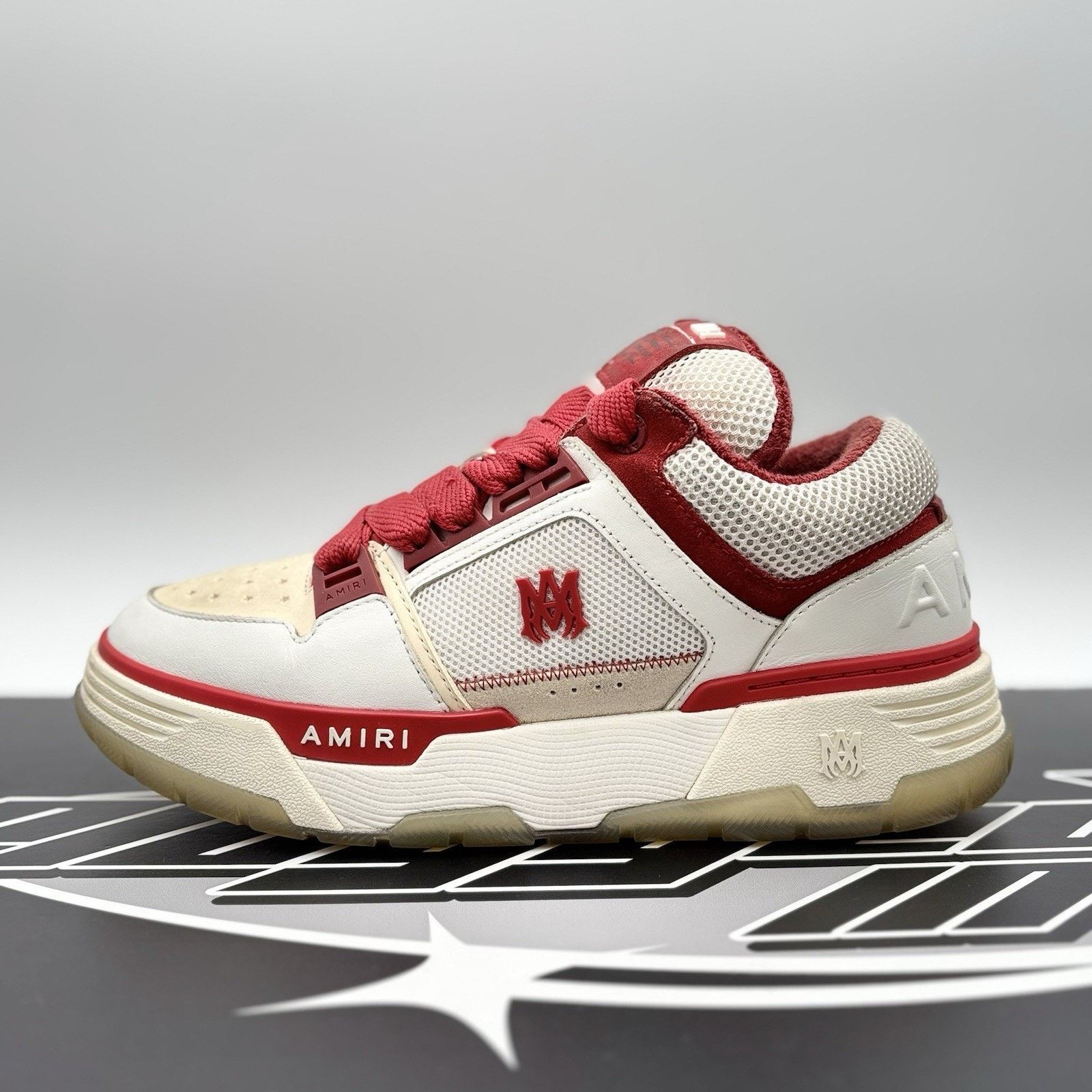 Amiri Size 42 (9 US) Amiri MA-1 ' White, Red ' | GOOD CONDITION! Size US 9 / EU 42 - 11 Thumbnail