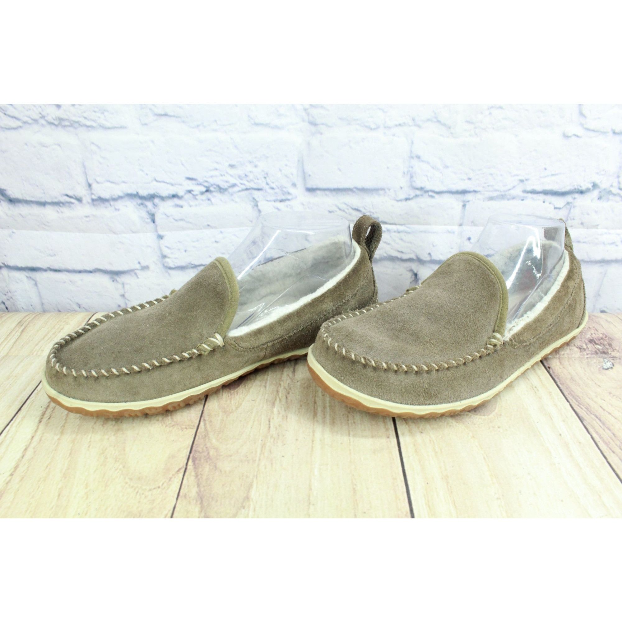 L.L. Bean LL Bean Dark Cement Fleece Lined Mountain Moccasins Size US 8 / IT 38 - 3 Thumbnail