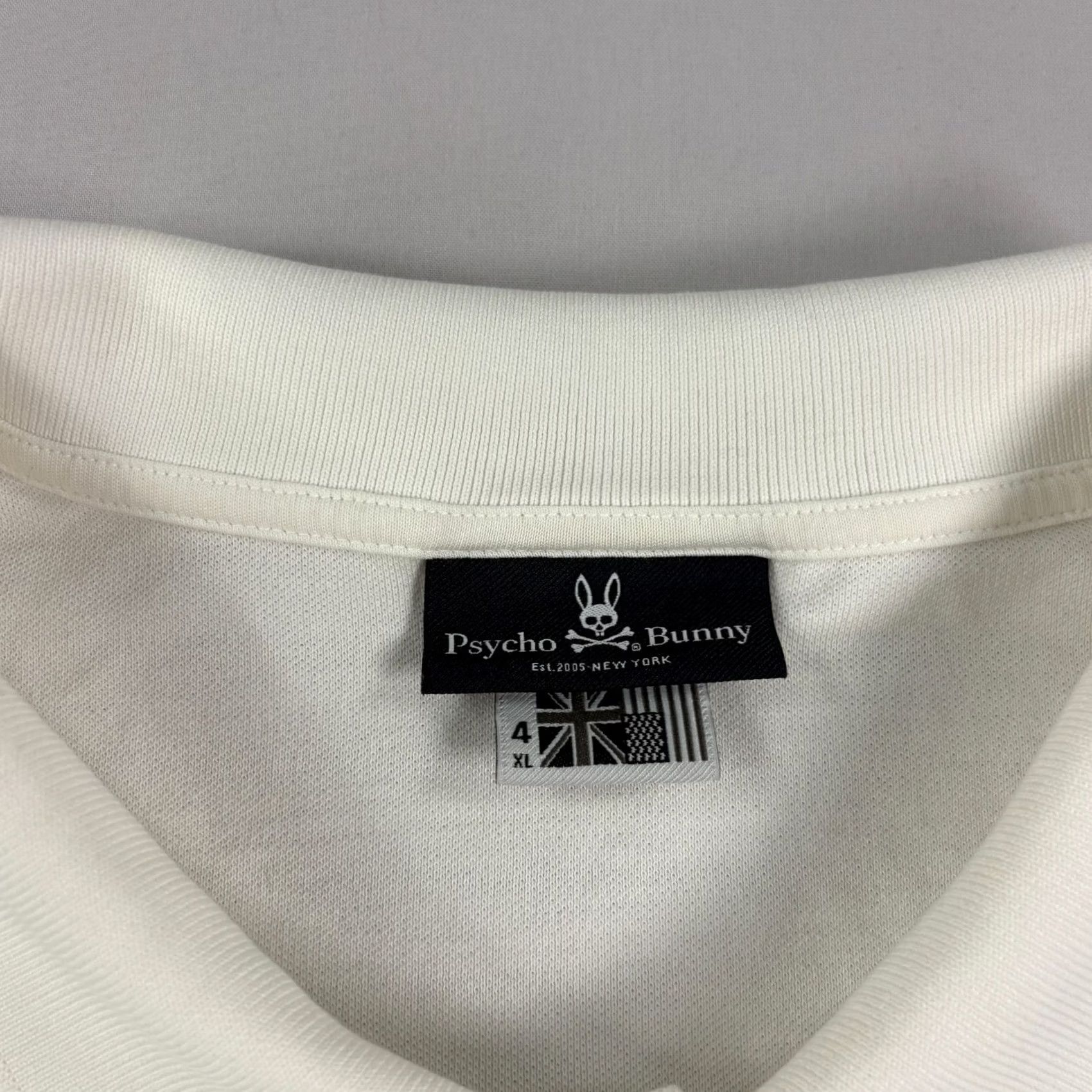 Psycho Bunny Psycho Bunny Polo Shirt Mens 4XL White Pima Cotton Short Sleeve Casual Shirt Polo Mens 4XL White Size US XXL / EU 58 / 5 - 4 Thumbnail