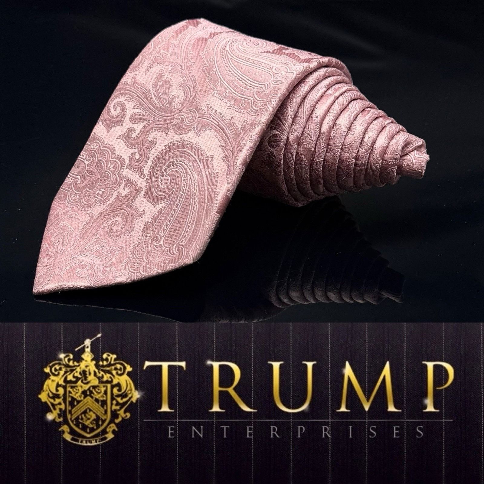 Donald Trump Donald J Trump Signature collection Tie pink Paisley 58.5" Size ONE SIZE - 1 Thumbnail