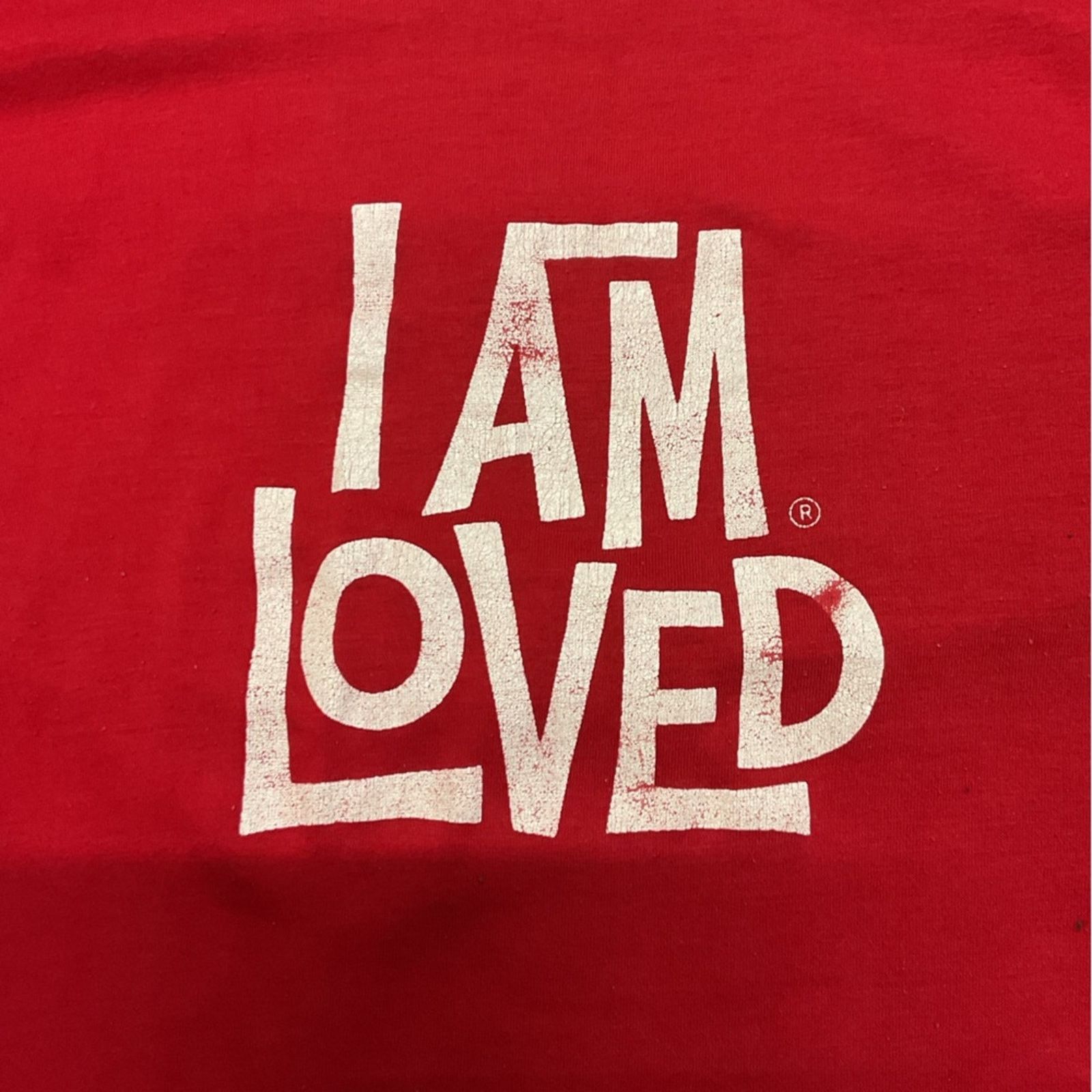 Vintage Vintage Sportwear “I Am Loved” Single Stitch Red T-Shirt Size US M / EU 48-50 / 2 - 4 Thumbnail