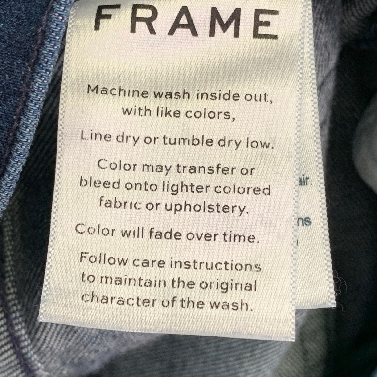 Frame FRAME Ethan Blue Wash Cotton Blend Skinny Distressed Jeans Size US 29 - 5 Thumbnail
