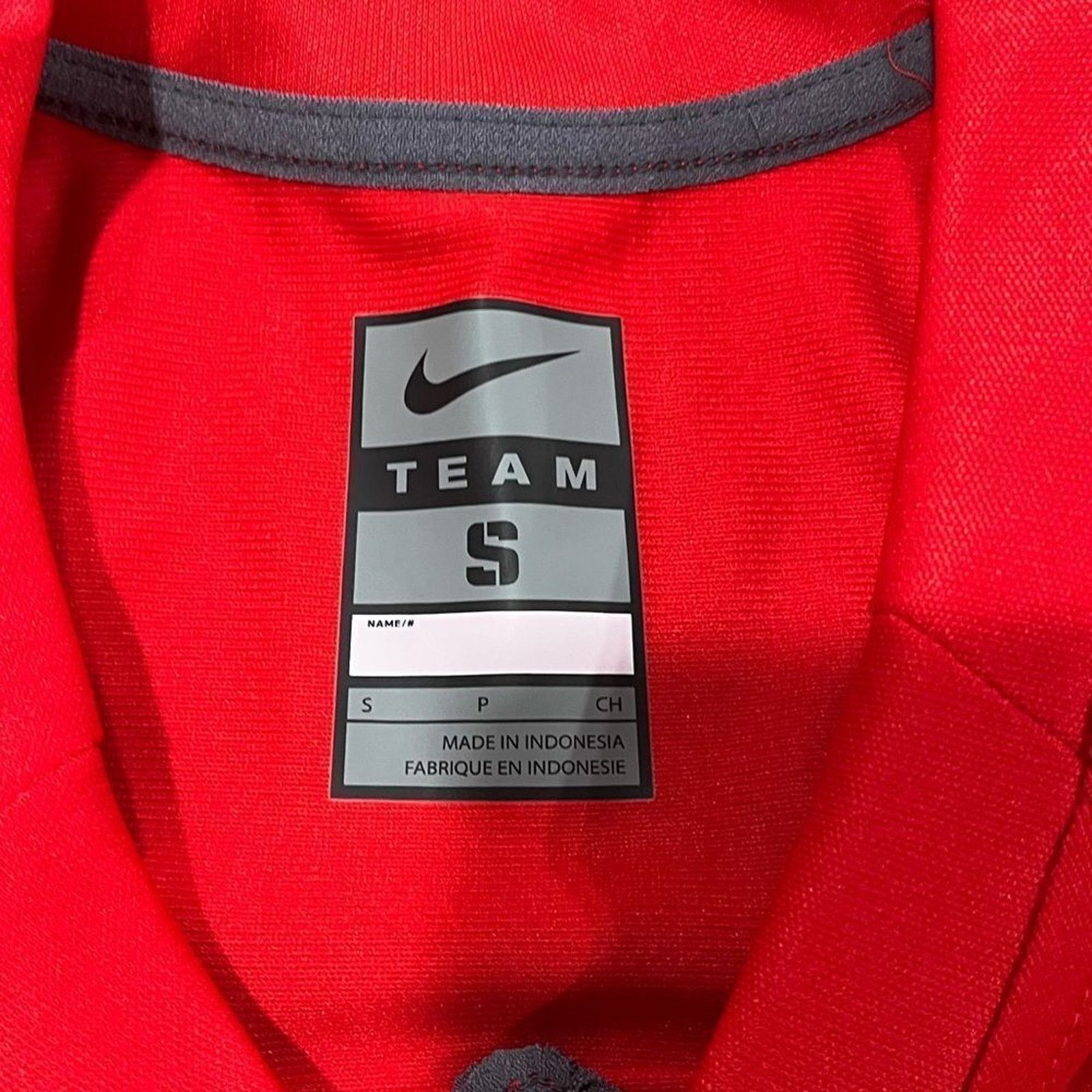 Nike NWOT Nike Team Jersey V-Neck Swoosh Logo Print Red White S Size US S / EU 44-46 / 1 - 4 Thumbnail