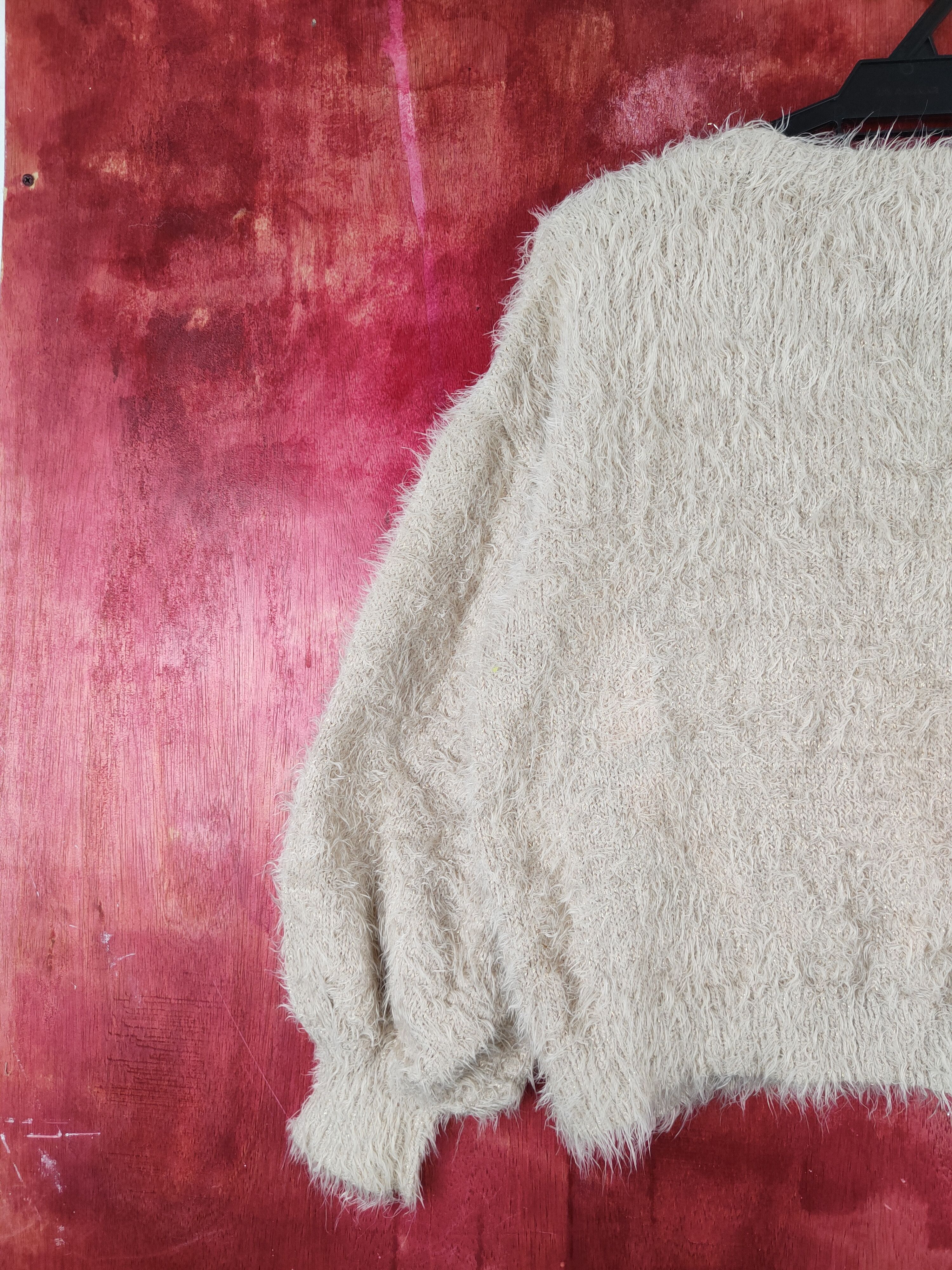GU × Vintage GU Light Brown Fur Mohair Knitwear Rare item Size S / US 4 / IT 40 - 8 Thumbnail