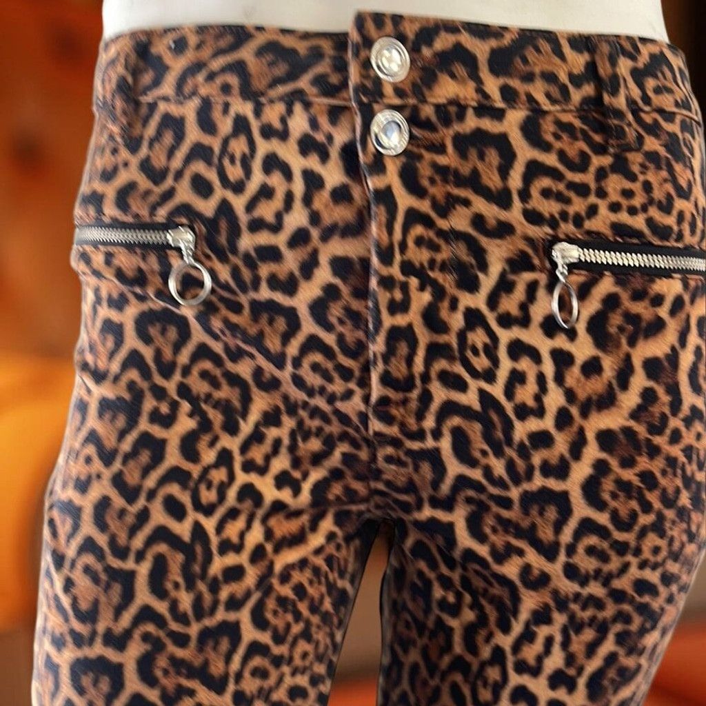 Zara Zara Leopard Print Skinny Jeans Size 4 Size 26" / US 2 / IT 38 - 3 Thumbnail
