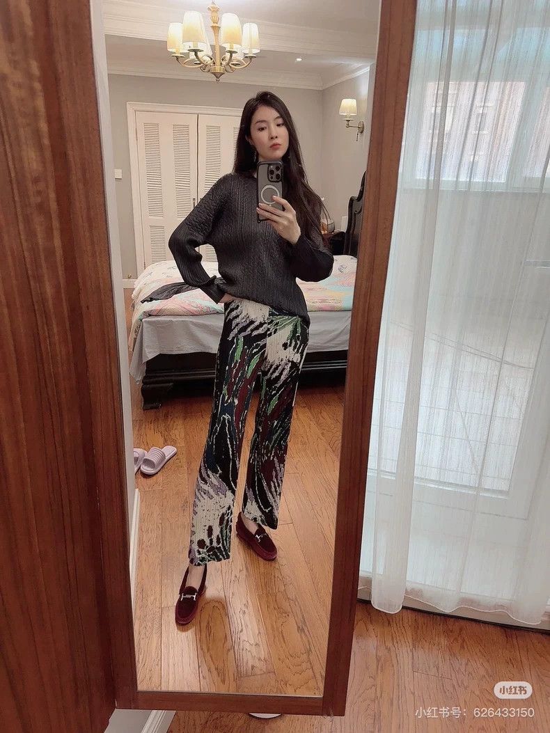 Issey Miyake Issey Miyake size:3 Frost-flowered straight-leg pants Size 42" / US 20 - 8 Thumbnail