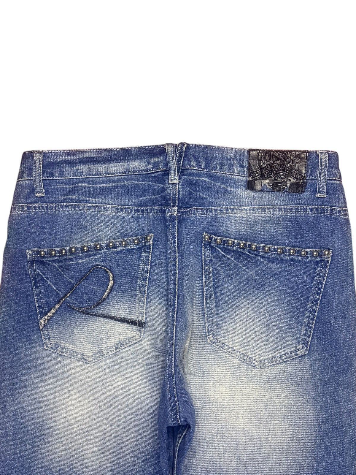 Japanese Brand Vintage Japanese Brand Mud Wash Studded Printed Baggy Jeans Size US 32 / EU 48 - 8 Thumbnail