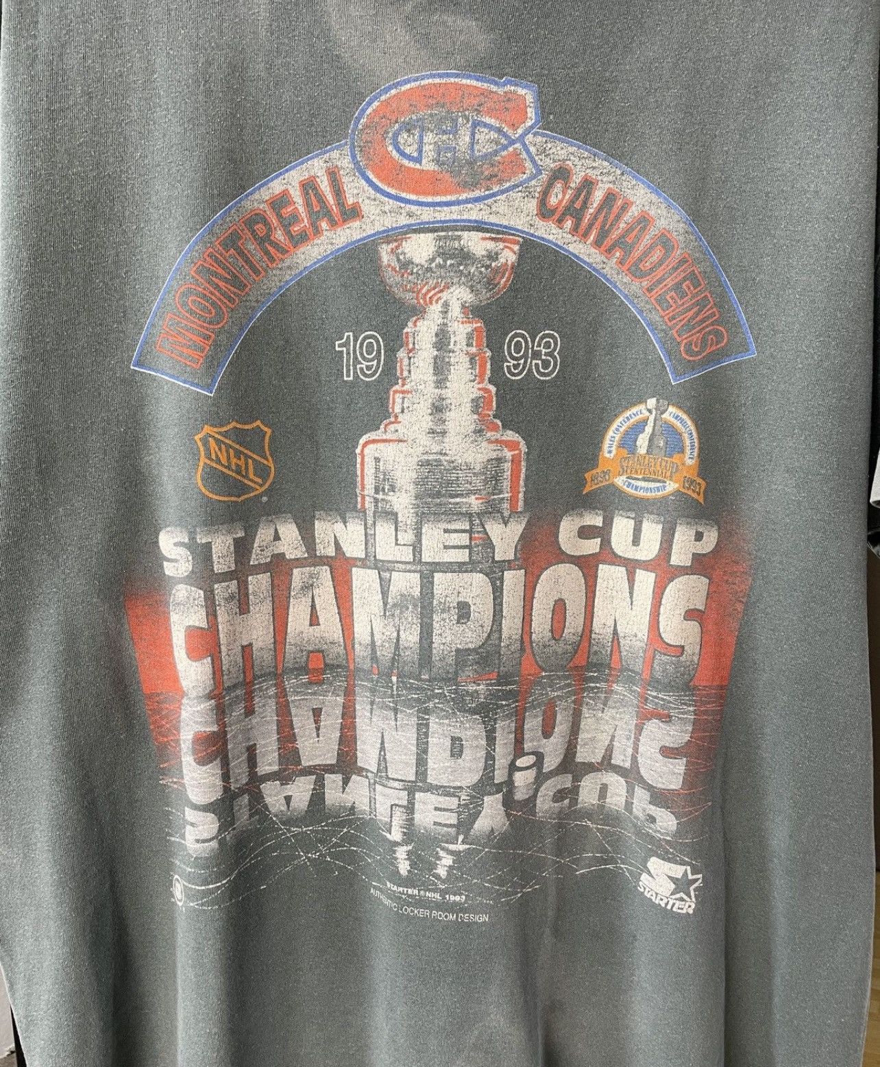Starter Vintage 00s Starter Montreal Canadiens Faded Effect Jersey Size US L / EU 52-54 / 3 - 7 Thumbnail