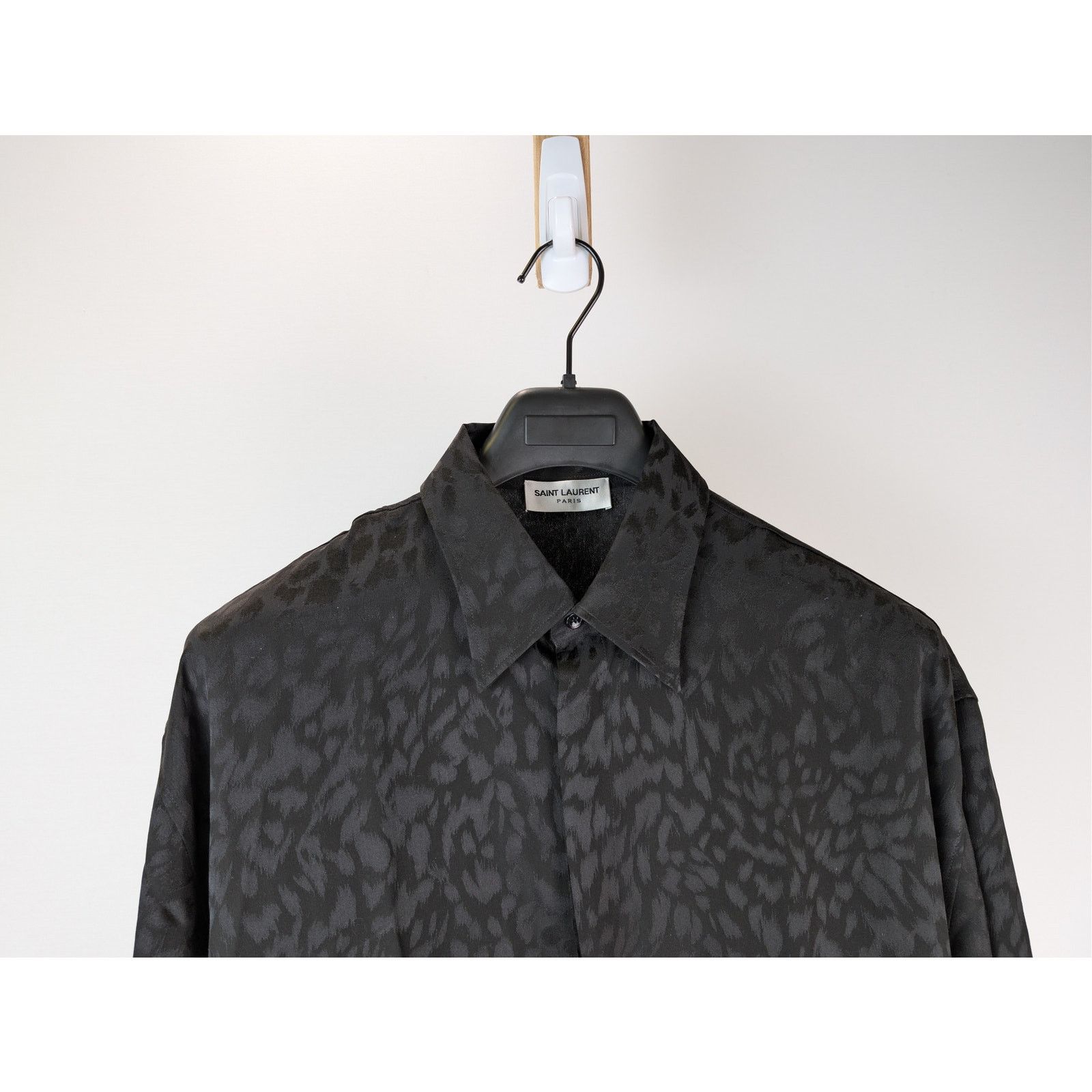 Saint Laurent Paris o1rshd1 Chemise Blouse Boxy Leopard Eclatant Shirt in Black Size US XS / EU 42 / 0 - 3 Thumbnail