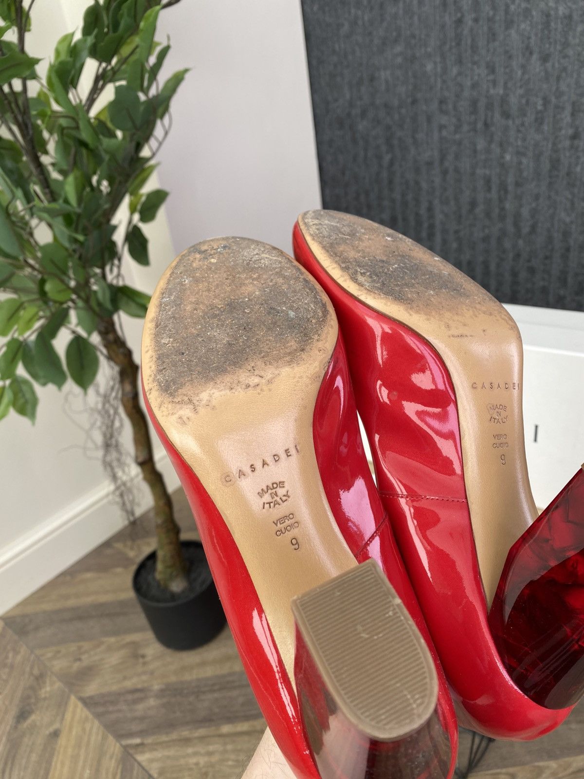 Casadei Casadei Red Patent Leather Pumps Heel Designer High Heels Size US 9 / IT 39 - 16 Thumbnail