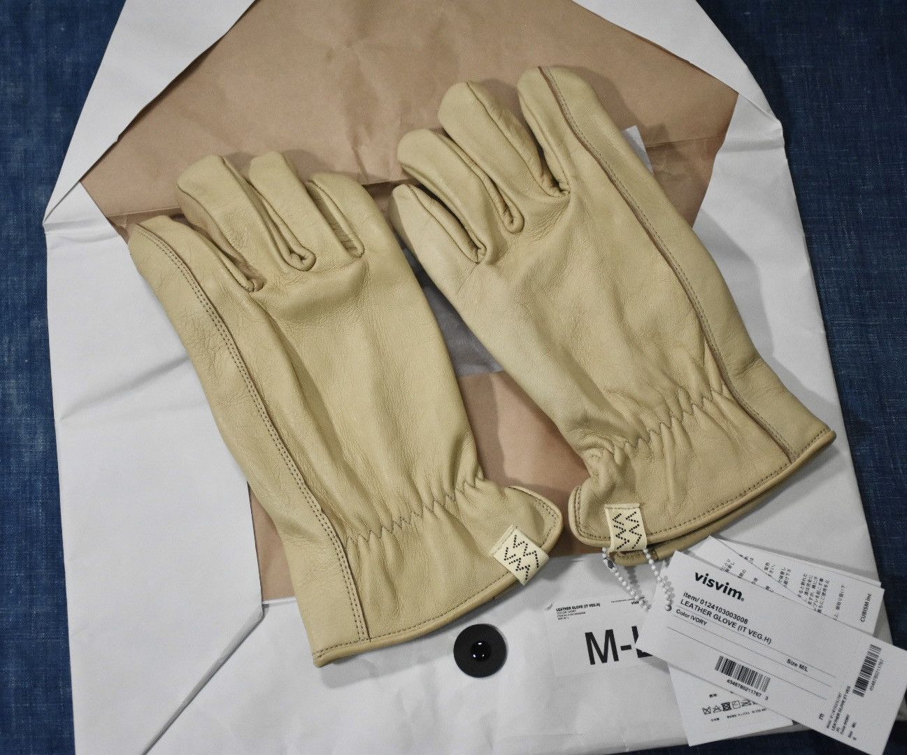 visvim SUEDE GLOVES & MIL DOWN MUFFLER
