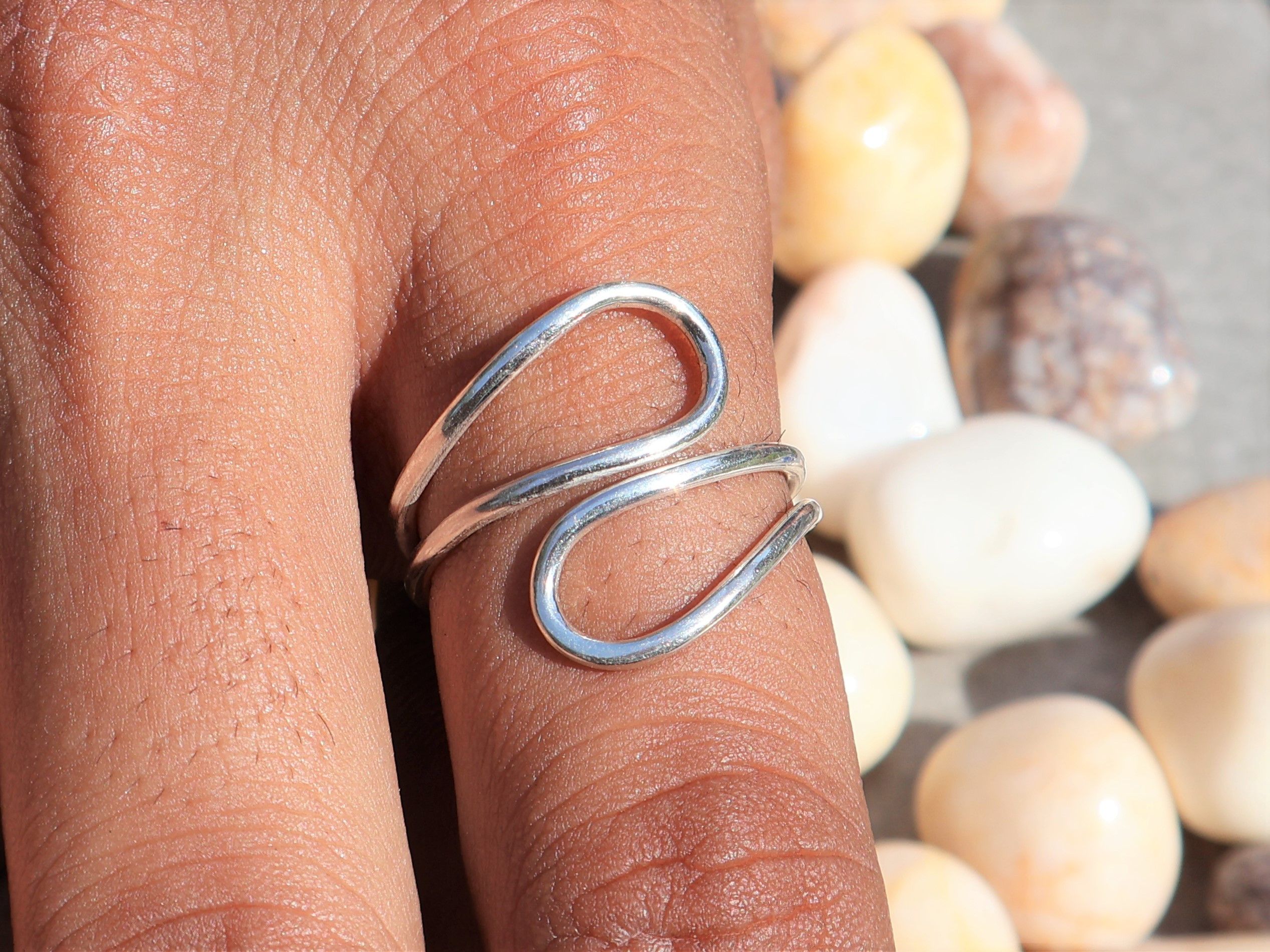 Handmade Silver Band Ring, 925 Silver Jewelry, Handmade Promise Ring, Size ONE SIZE - 1 Thumbnail