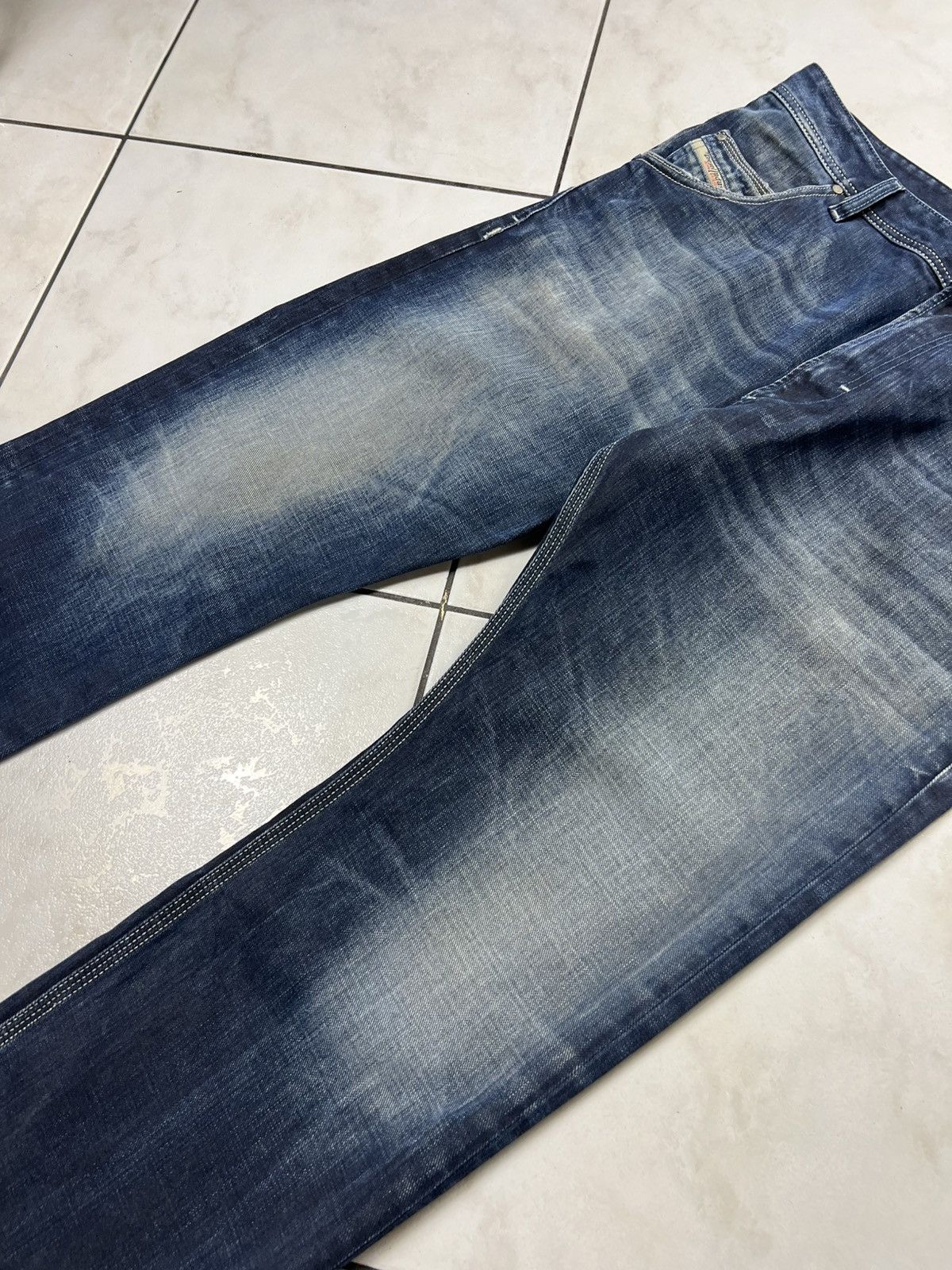 Diesel Vintage Diesel y2k distressed denim jeans blue eyecons pants Size US 34 / EU 50 - 8 Thumbnail