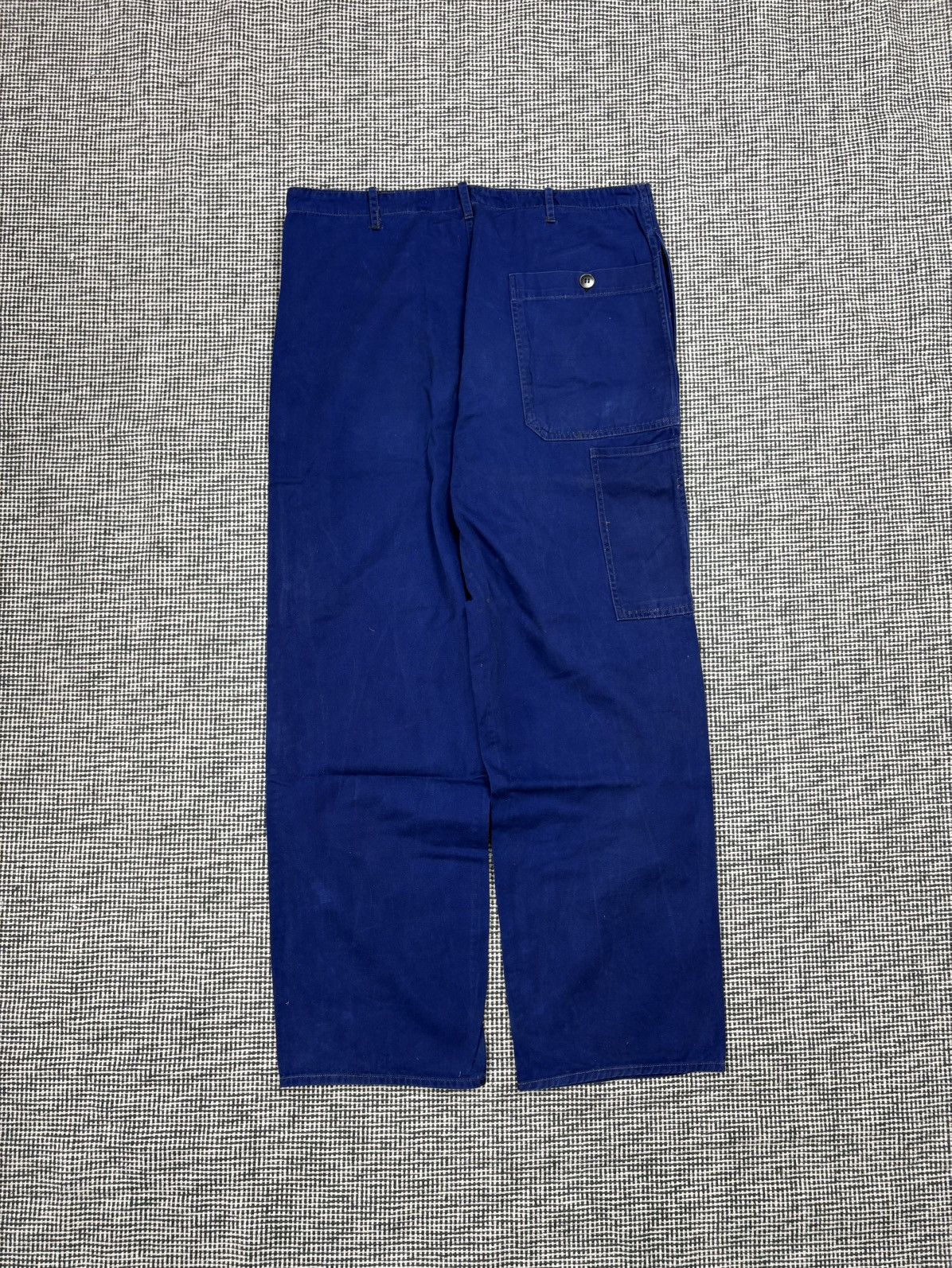 Le Laboureur 70s French chore work utility pants vintage blue Size US 32 / EU 48 - 2 Thumbnail