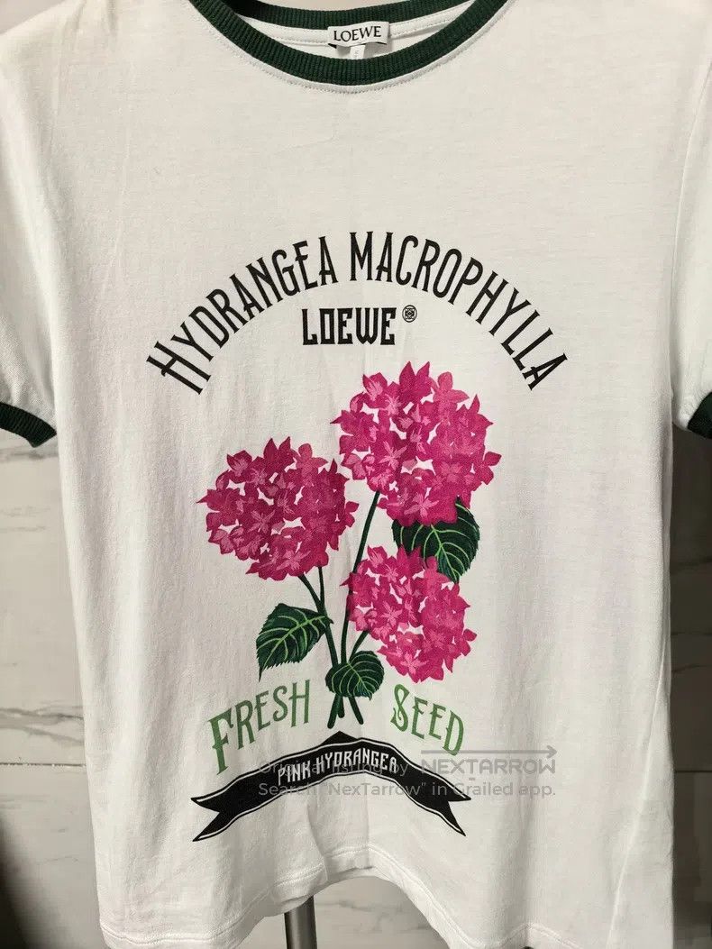 Loewe Loewe Floral Printed Logo Short Sleeve T-Shirt, Length 58, Size S / US 4 / IT 40 - 7 Thumbnail