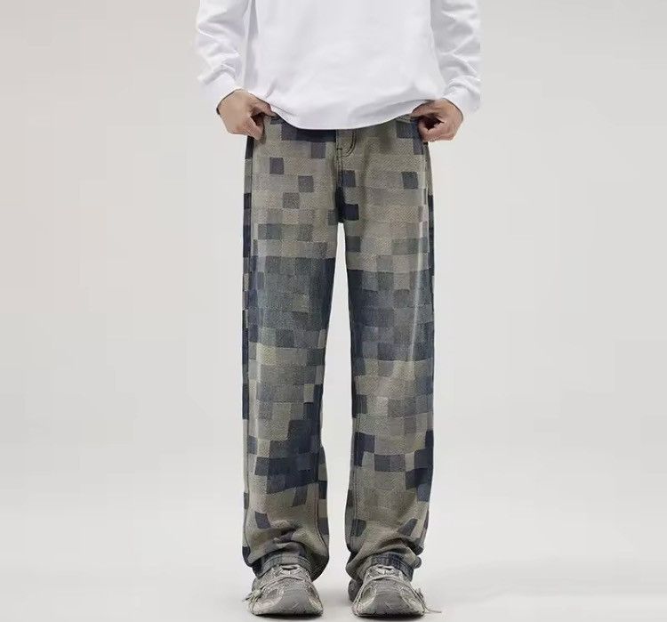 Japanese Brand Y2K Digital Camo Block Jeans (3D Pixelated) Size US 33 - 5 Thumbnail