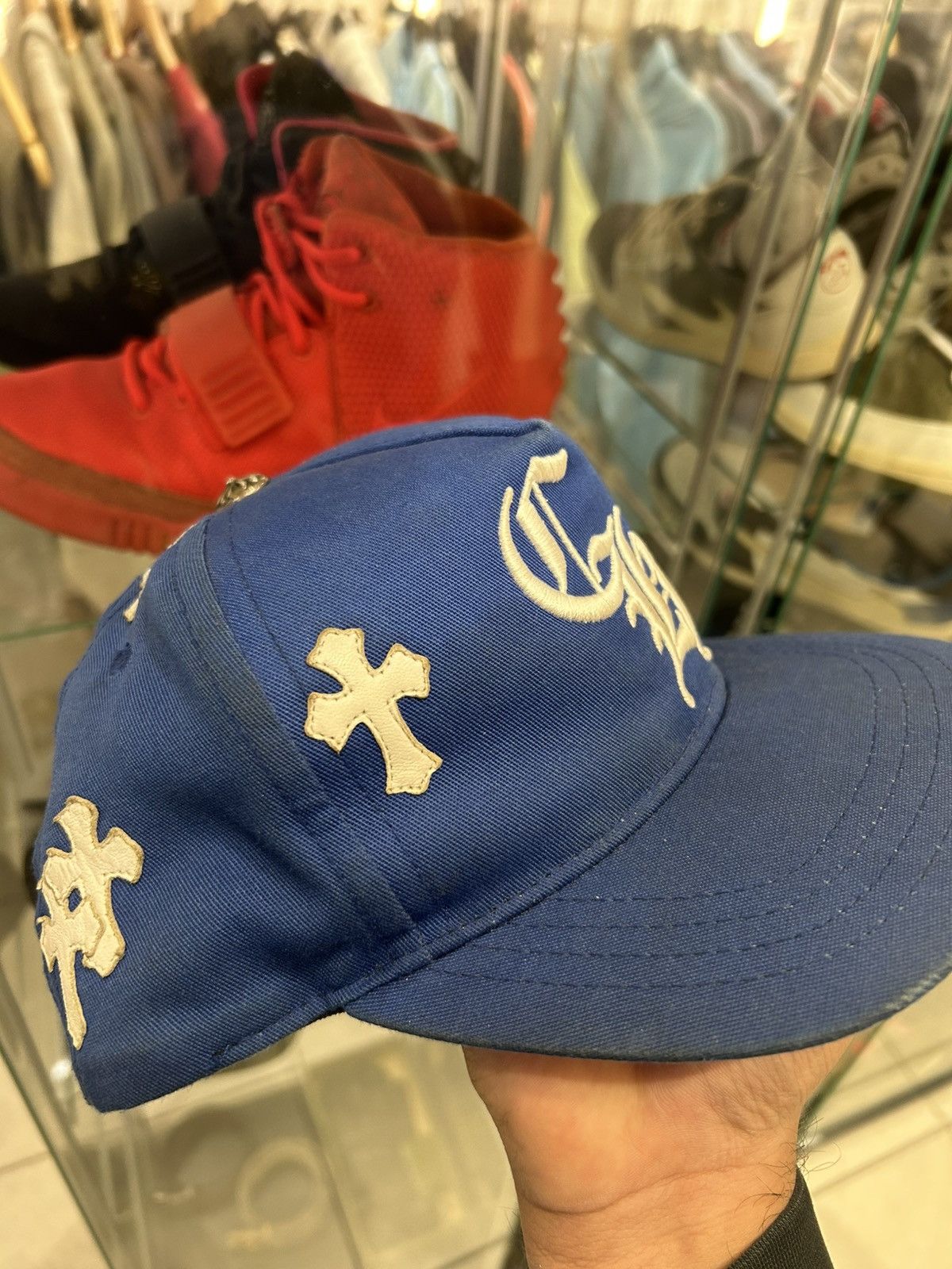 Chrome Hearts Chrome hearts blue cross patch trucker hat Size ONE SIZE - 3 Thumbnail
