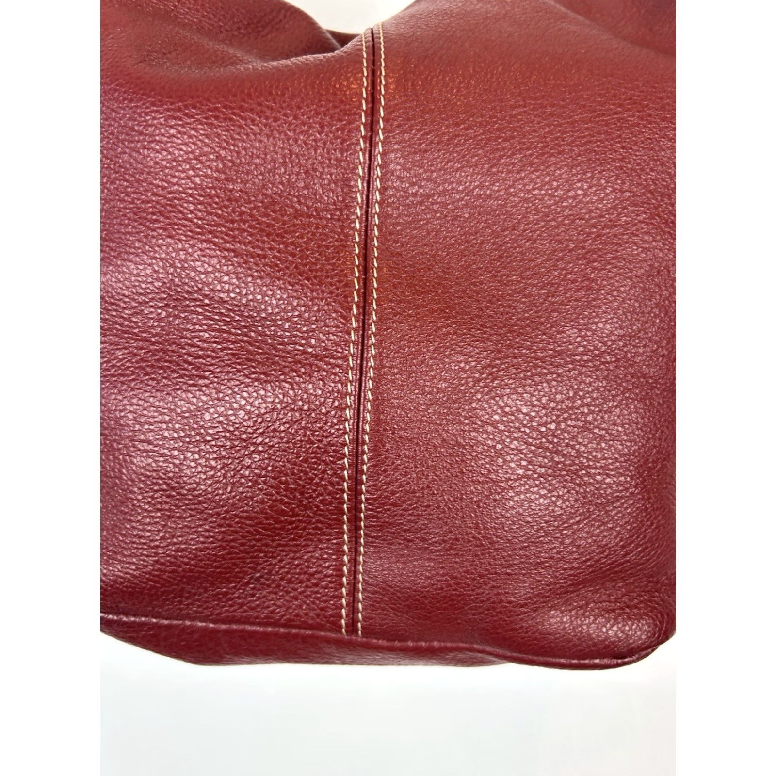 Vintage VINTAGE Wilsons Leather Hobo Bag Bucket Handbag Pebbled Red Y2K Purse Size ONE SIZE - 6 Thumbnail