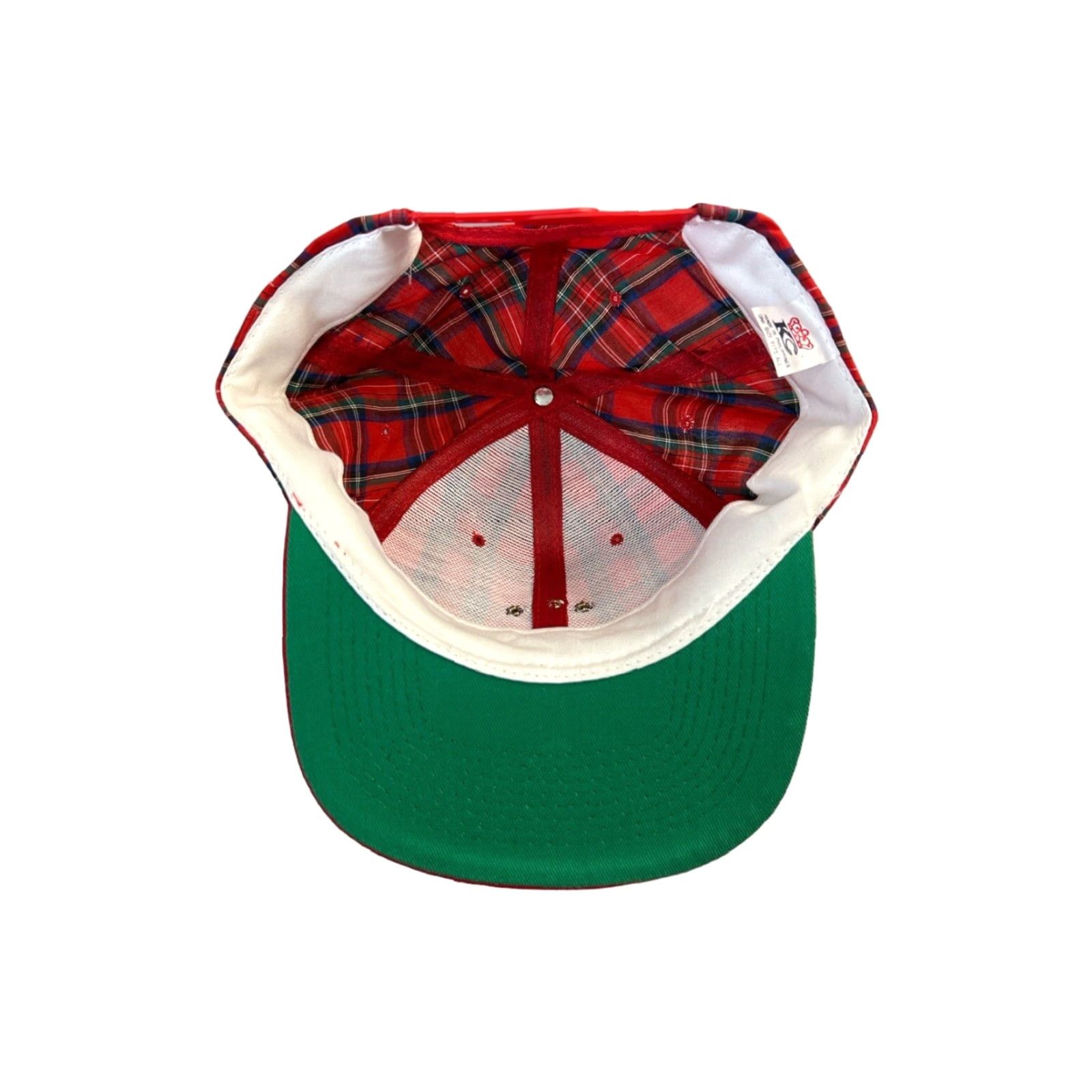 Vintage VINTAGE KC Tartan Plaid Weed Snap Back Hat Cap Men One Size Red 90s NWOT Adults Mens Size ONE SIZE - 6 Thumbnail