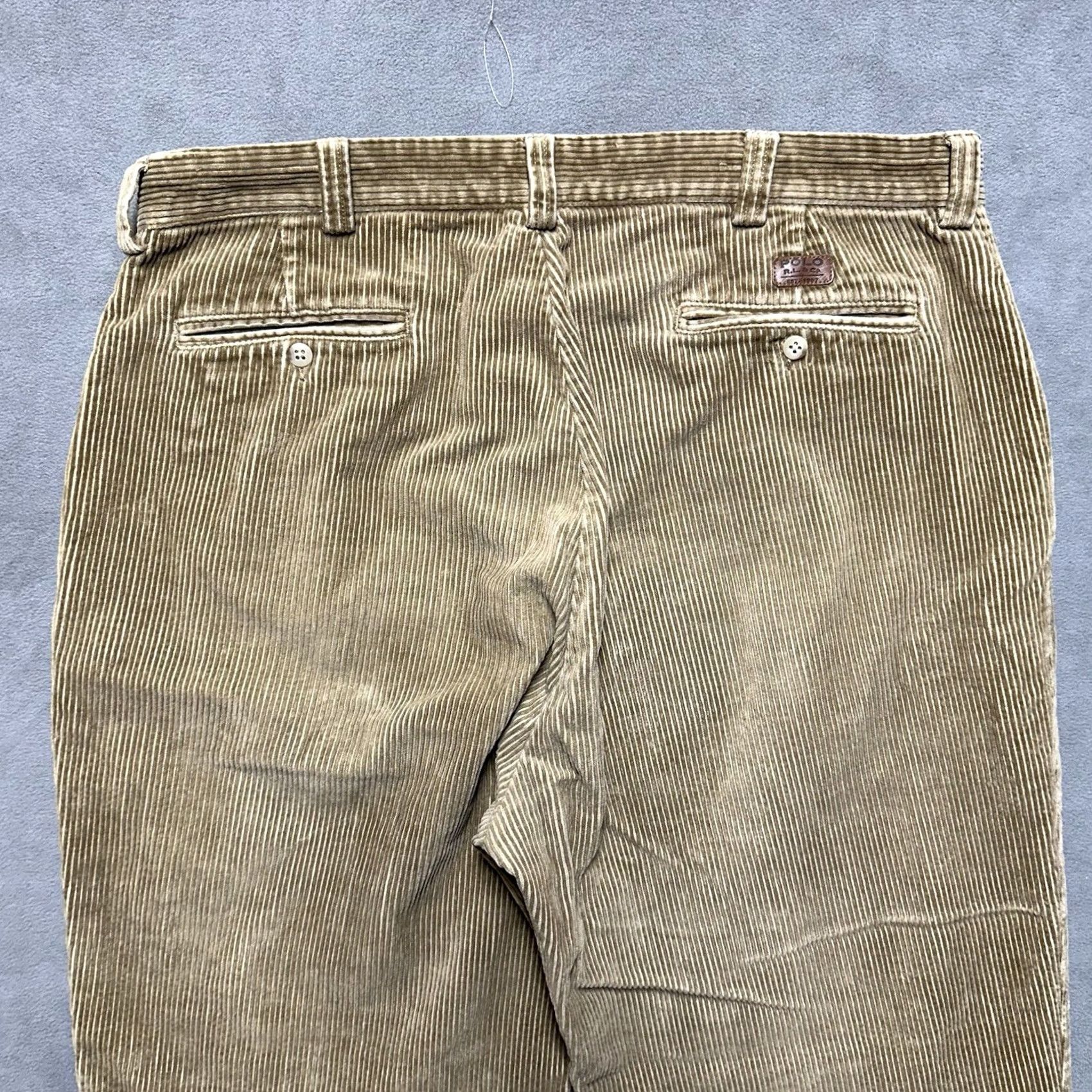 Polo Ralph Lauren Polo Ralph Lauren Pants Mens 38x30 (36x28) Philip Corduroy Pleated Tan Brown GUC Size US M / EU 48-50 / 2 - 4 Thumbnail