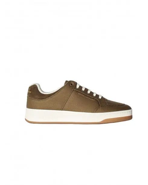 Saint Laurent Paris o1s1wg110426 757316 Sneakers In Gabardine in Military Green Size US 10.5 / EU 43-44 - 1 Thumbnail