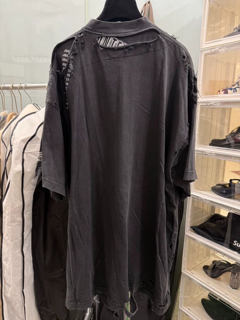 Balenciaga 3B Distressed Short Sleeve Tee