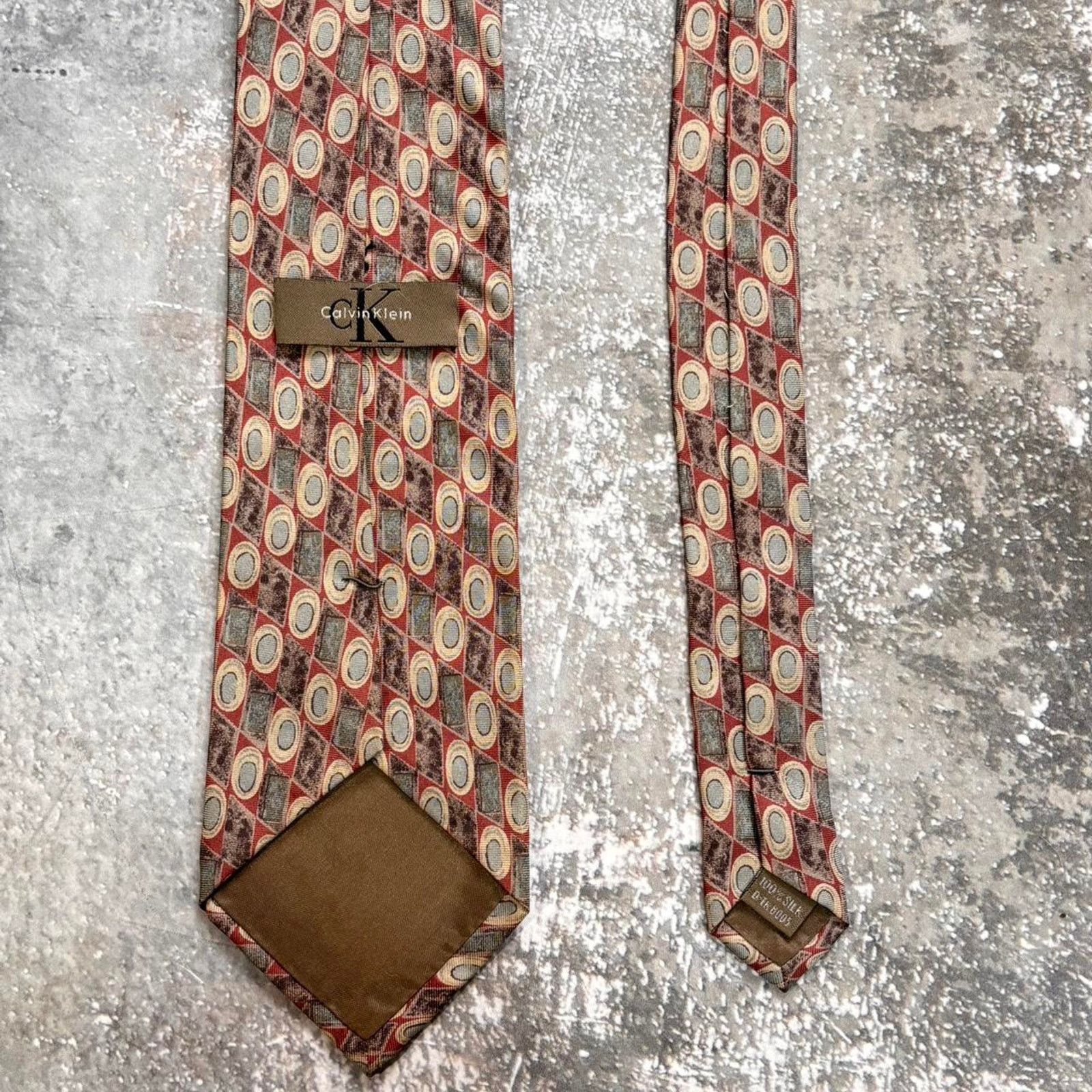 Calvin Klein Vintage 90s Faded Distressed Calvin Klein Tie! Made In Japan Size ONE SIZE - 1 Thumbnail