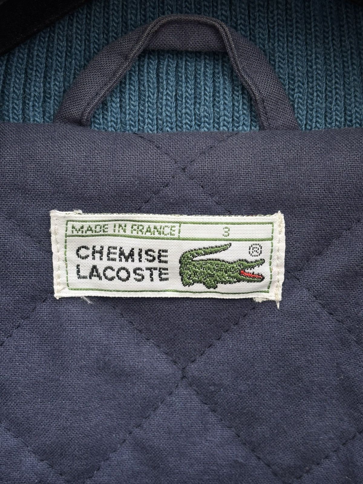 Lacoste 80s Lacoste Ribbed Shawl Collar Wool Bomber Jacket Size US L / EU 52-54 / 3 - 11 Thumbnail