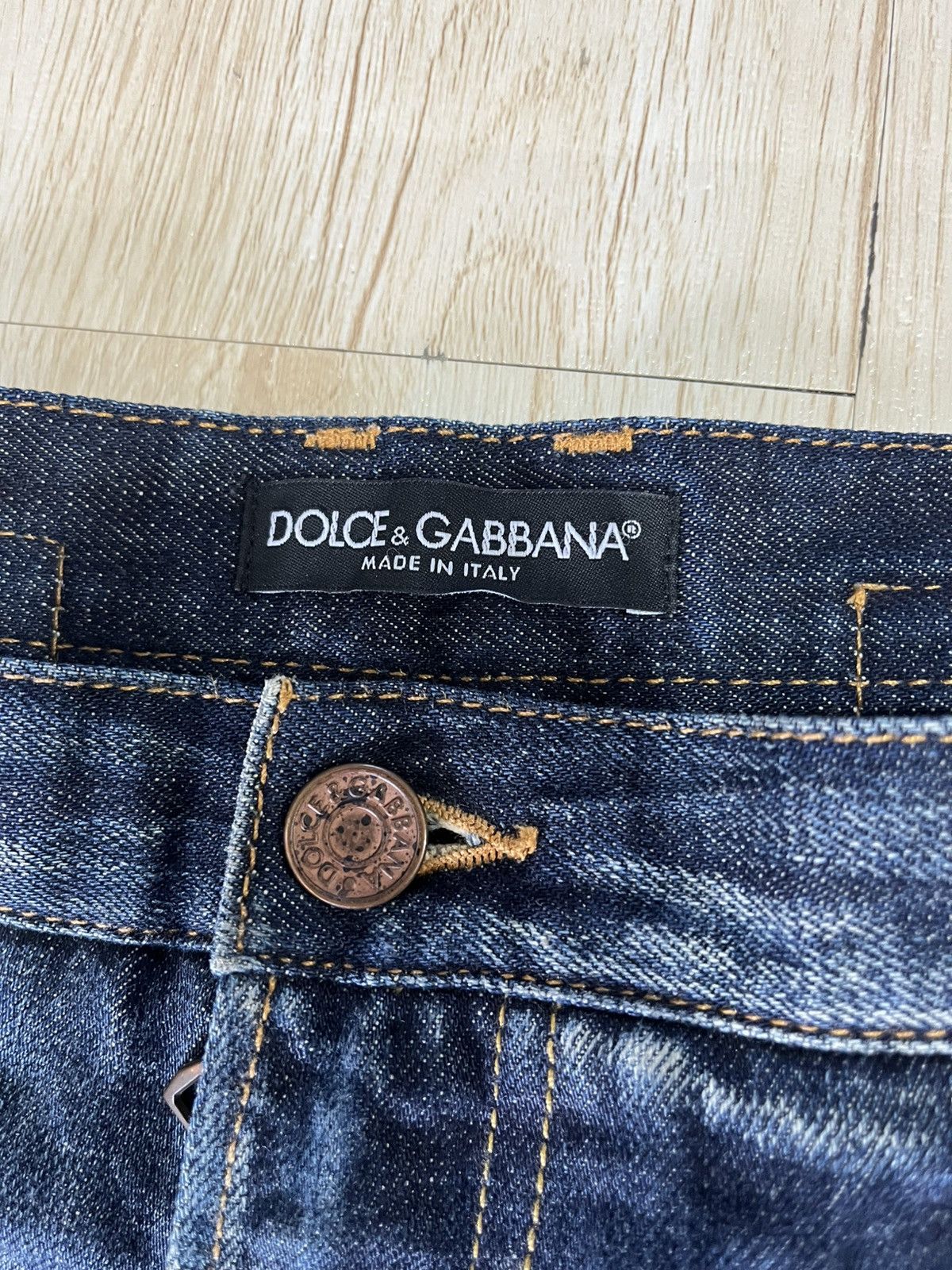 Dolce & Gabbana D&G (Dolce & Gabbana) Dark Blue Straight Leg Jeans Size US 38 / EU 54 - 2 Thumbnail