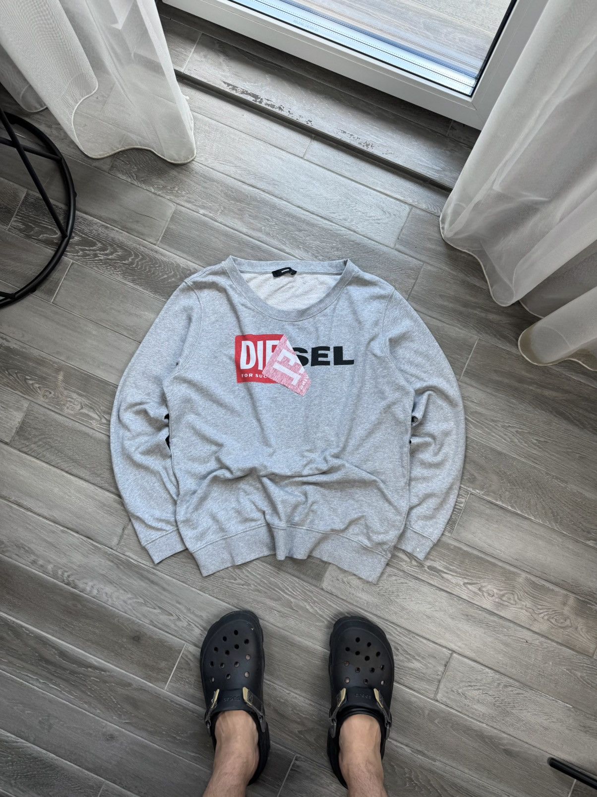 Diesel Vintage Diesel Sweater Big Log 90 Striped Avantgarde Y2K Size US M / EU 48-50 / 2 - 1 Thumbnail